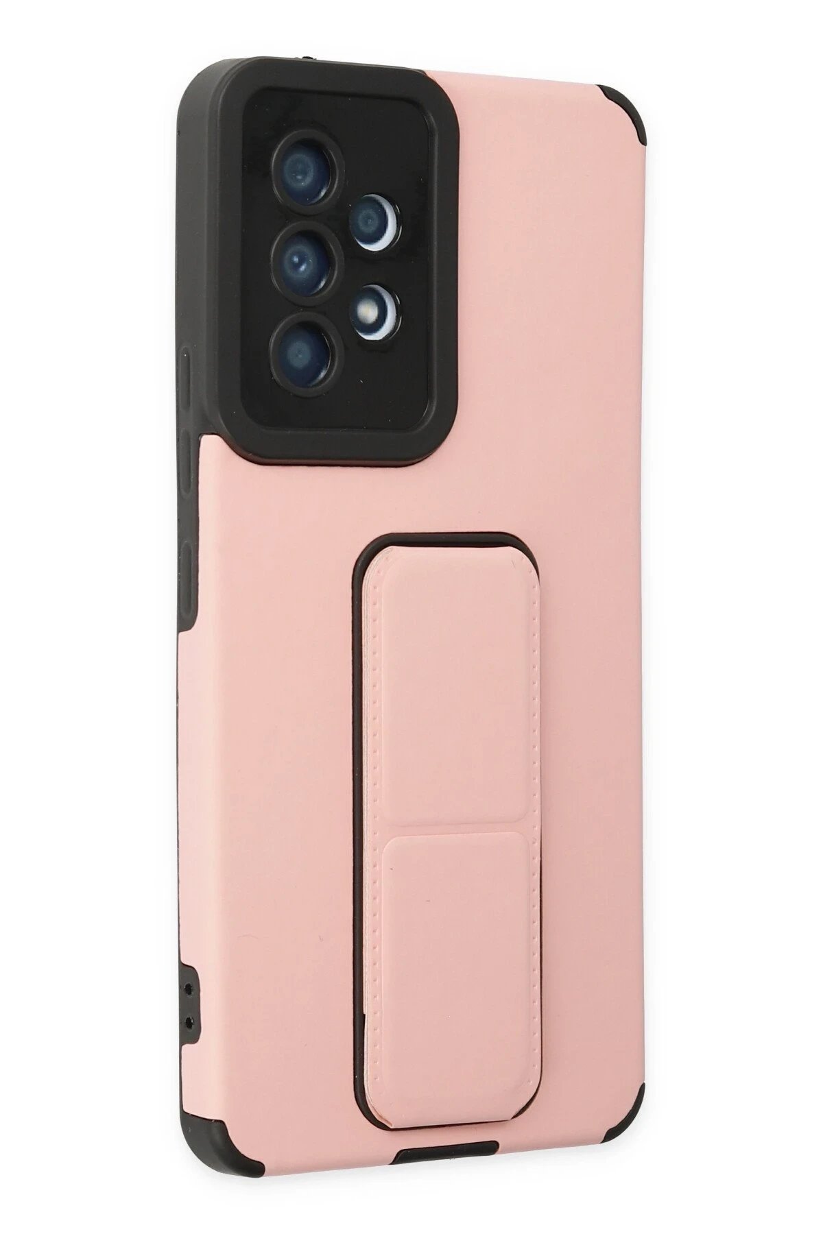 Newface Samsung Galaxy A53 5G Kılıf Mega Standlı Silikon - Pudra