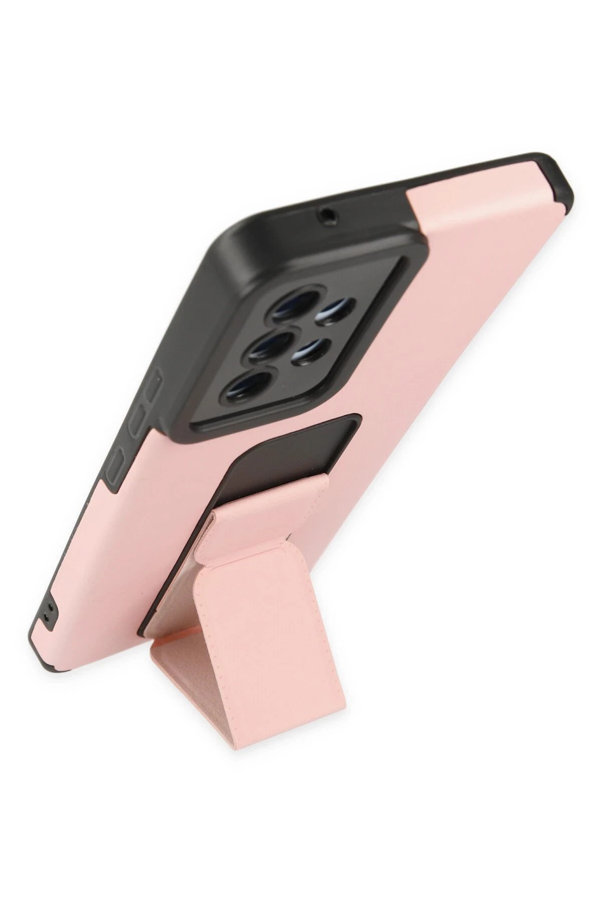 Newface Samsung Galaxy A53 5G Kılıf Mega Standlı Silikon - Pudra