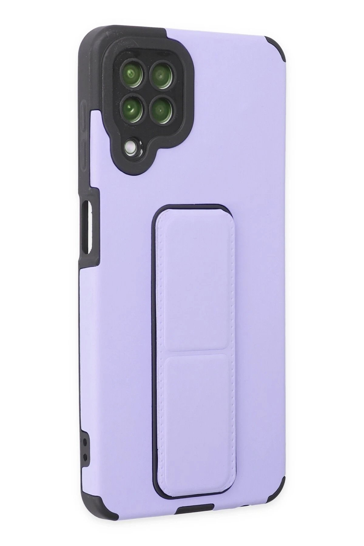 Newface Samsung Galaxy A22 Kılıf Mega Standlı Silikon - Lila