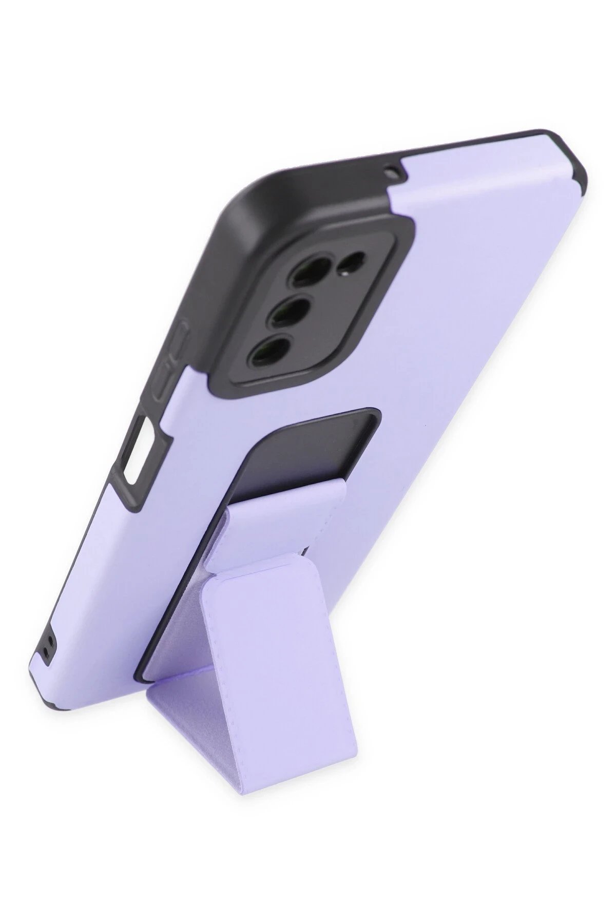 Newface Samsung Galaxy A03S Kılıf Mega Standlı Silikon - Lila