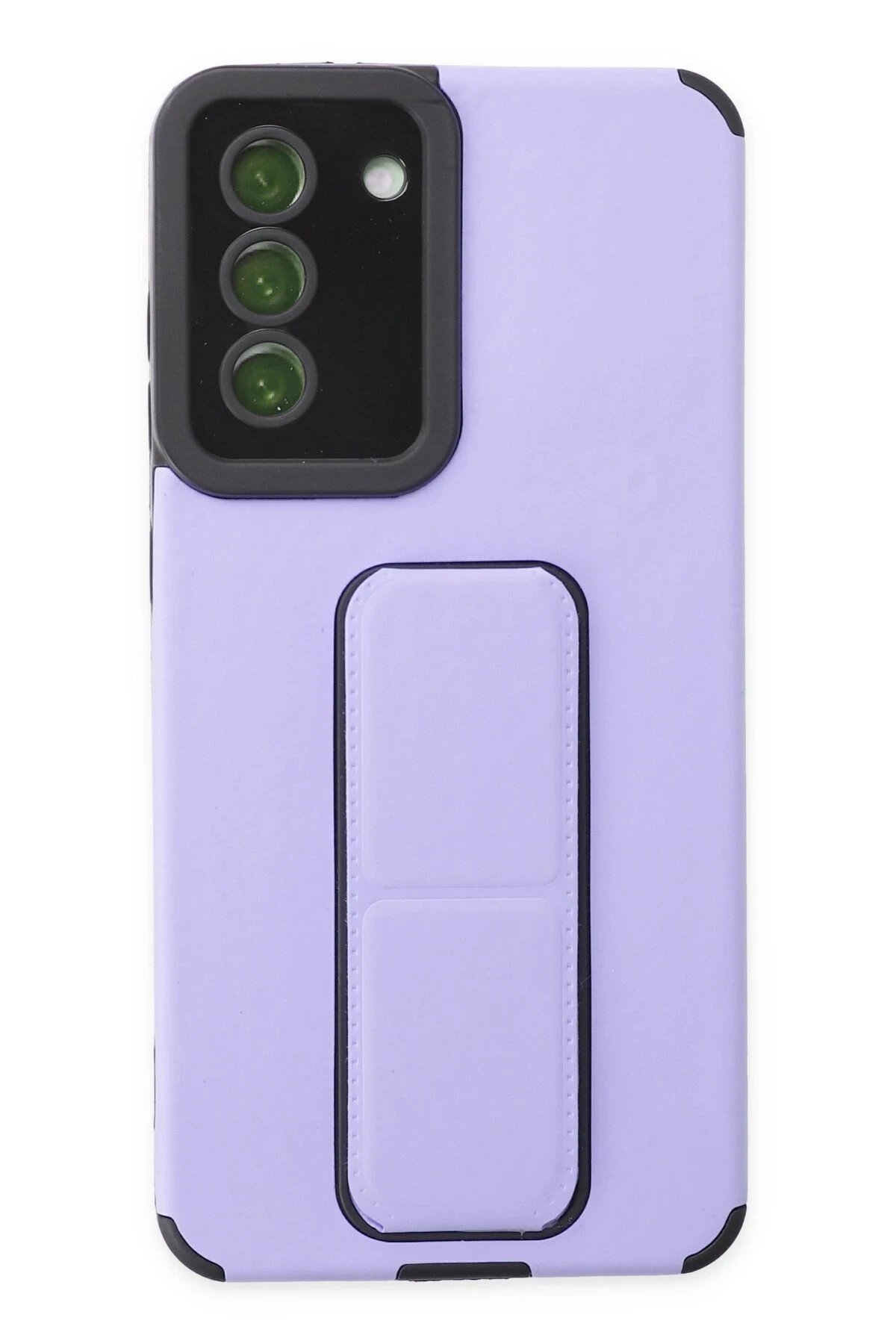 Newface Samsung Galaxy S21 FE Kılıf Mega Standlı Silikon - Lila