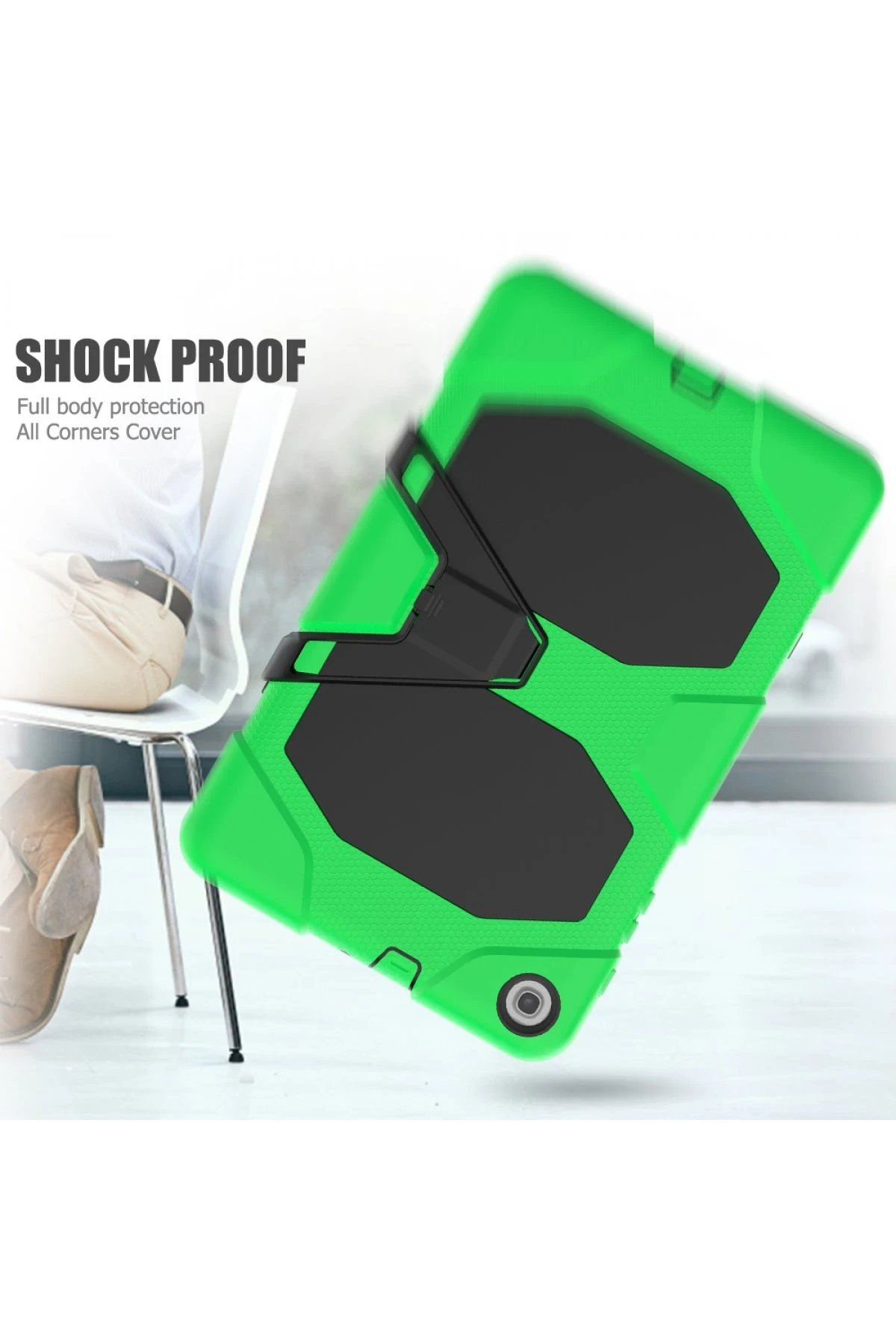 Newface Samsung Galaxy T510 Tab A 10.1 Kılıf Griffin Tablet Kapak - Yeşil