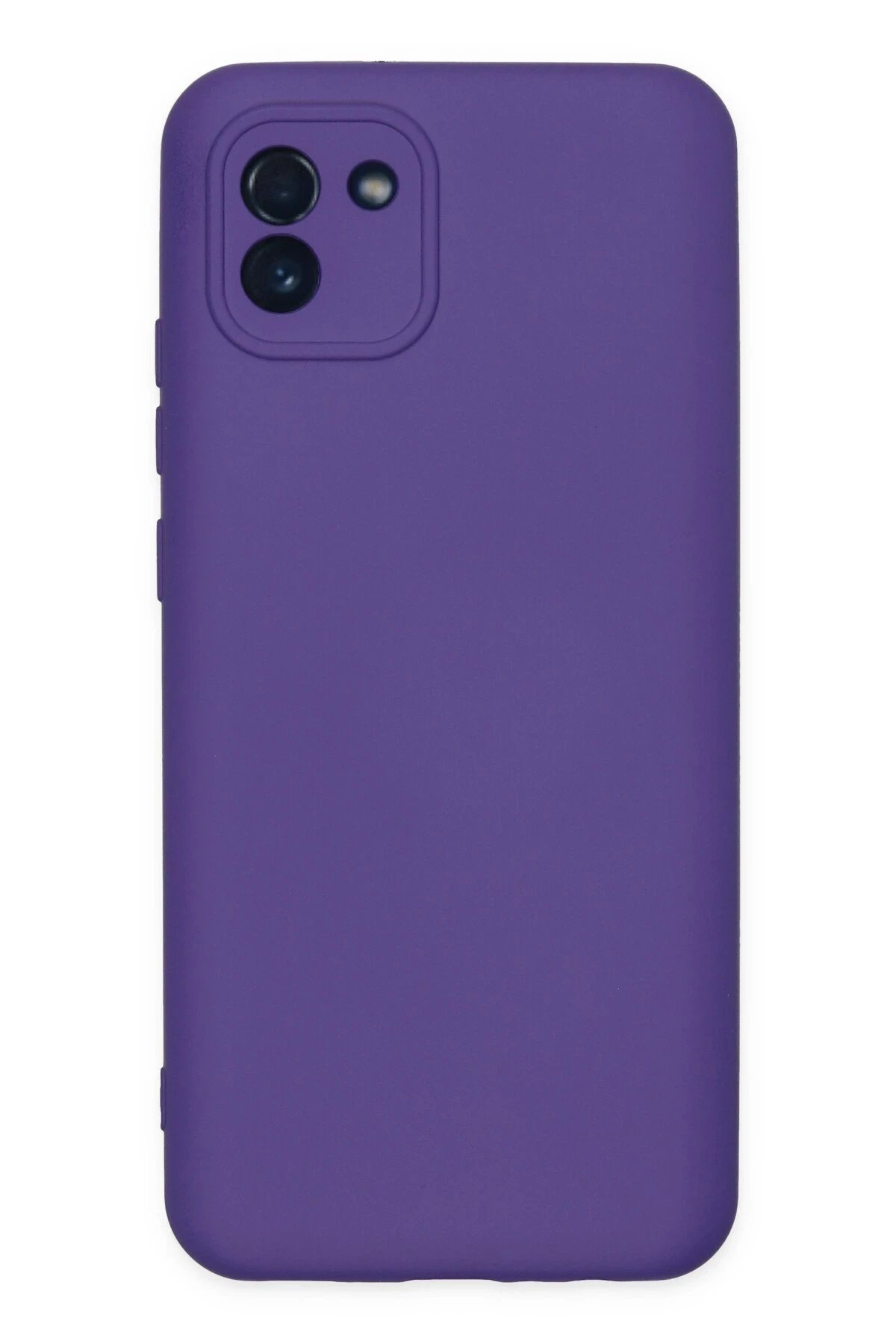 Newface Samsung Galaxy A03 Kılıf Nano içi Kadife Silikon - Mor