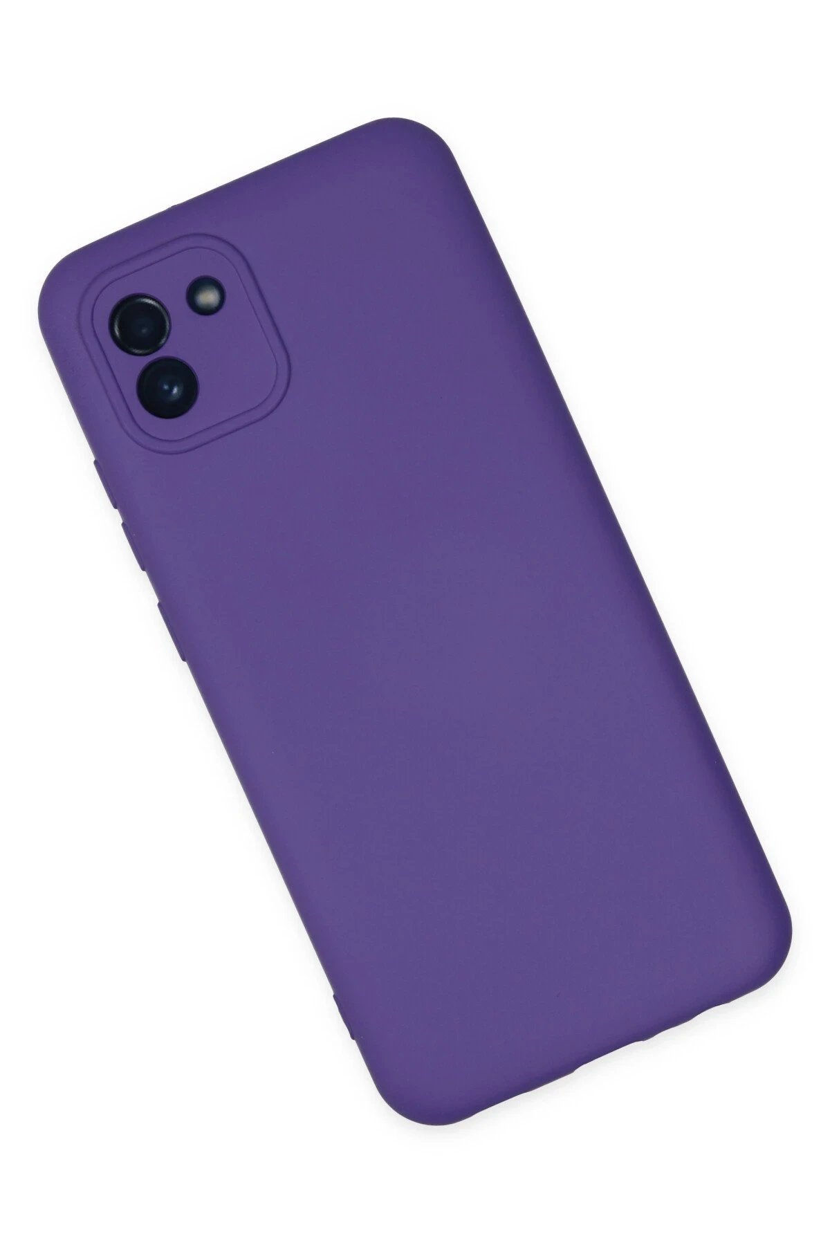 Newface Samsung Galaxy A03 Kılıf Nano içi Kadife Silikon - Mor