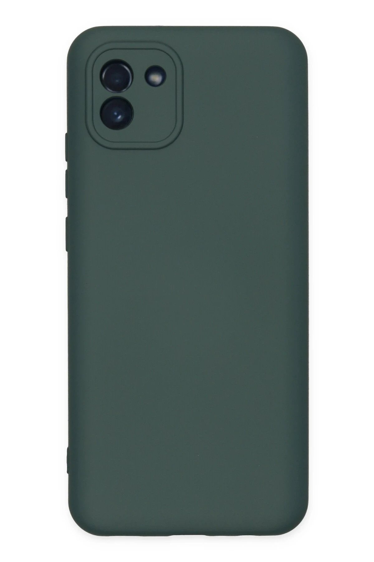 Newface Samsung Galaxy A03 Kılıf Nano içi Kadife Silikon - Koyu Yeşil