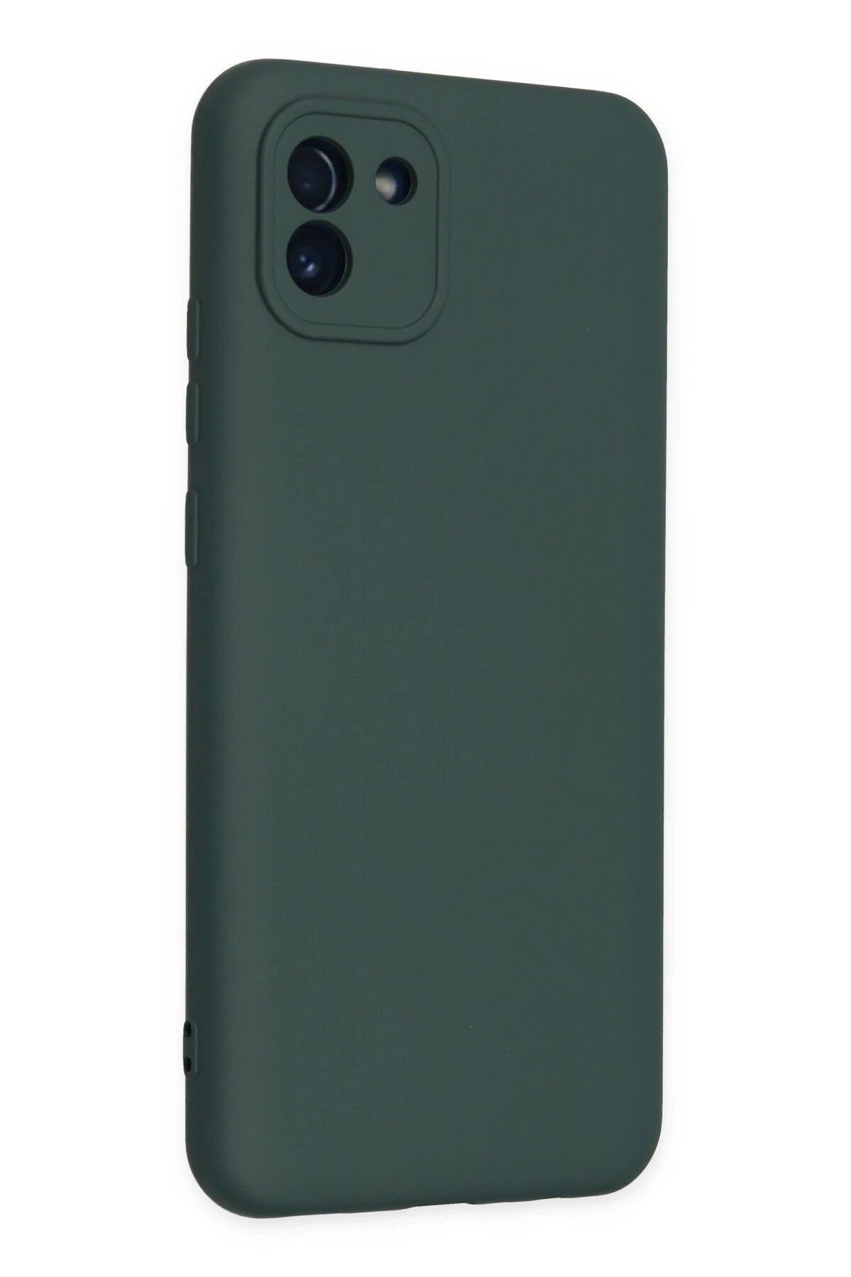 Newface Samsung Galaxy A03 Kılıf Nano içi Kadife Silikon - Koyu Yeşil