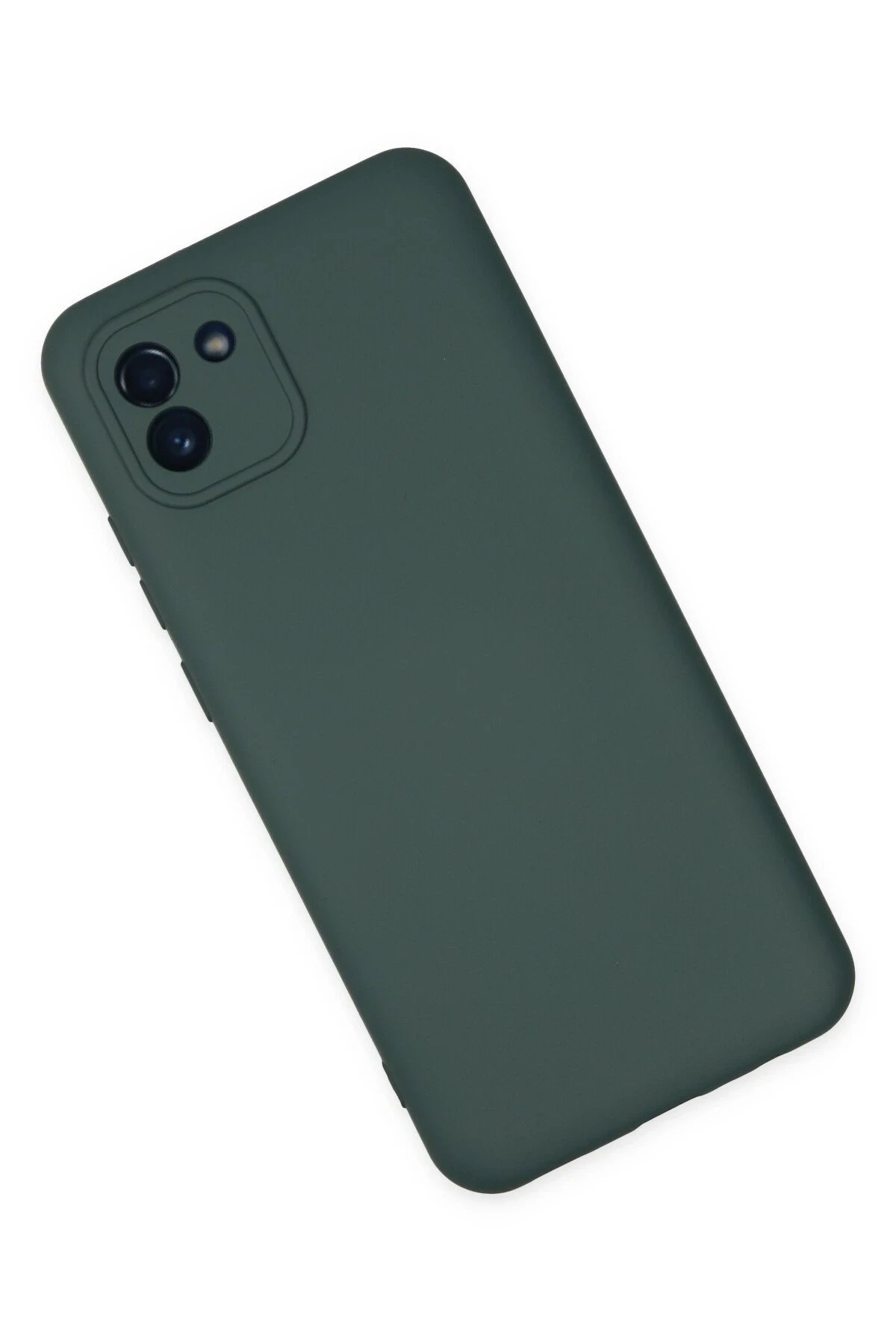 Newface Samsung Galaxy A03 Kılıf Nano içi Kadife Silikon - Koyu Yeşil