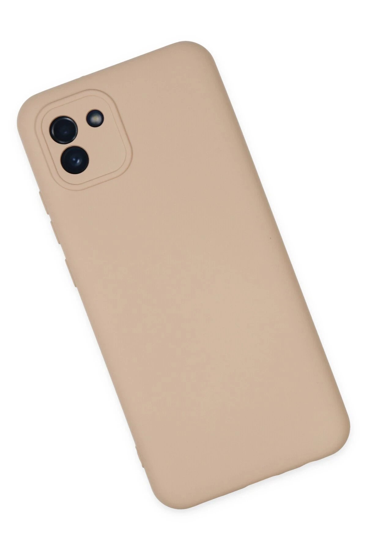 Newface Samsung Galaxy A03 Kılıf Nano içi Kadife Silikon - Pudra