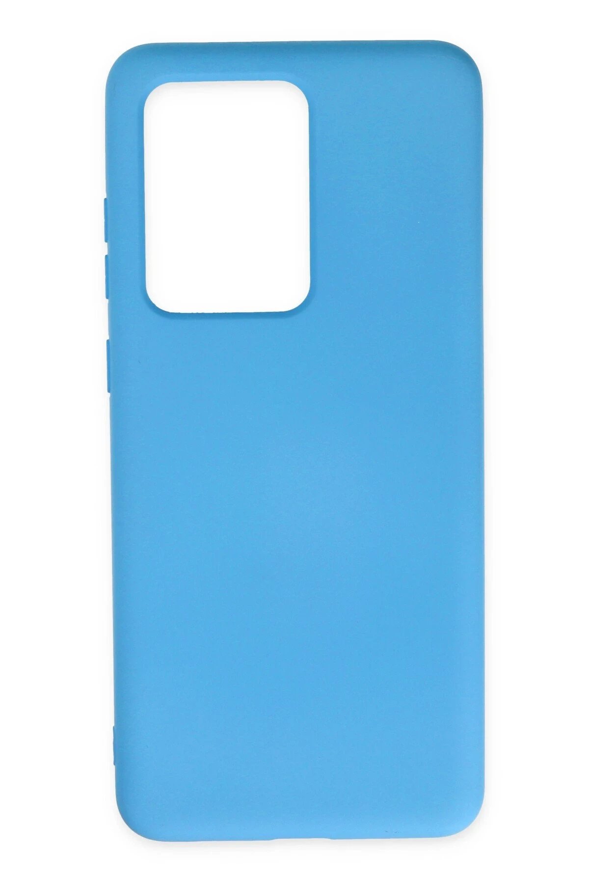 Newface Samsung Galaxy S20 Ultra Kılıf Nano içi Kadife Silikon - Mavi