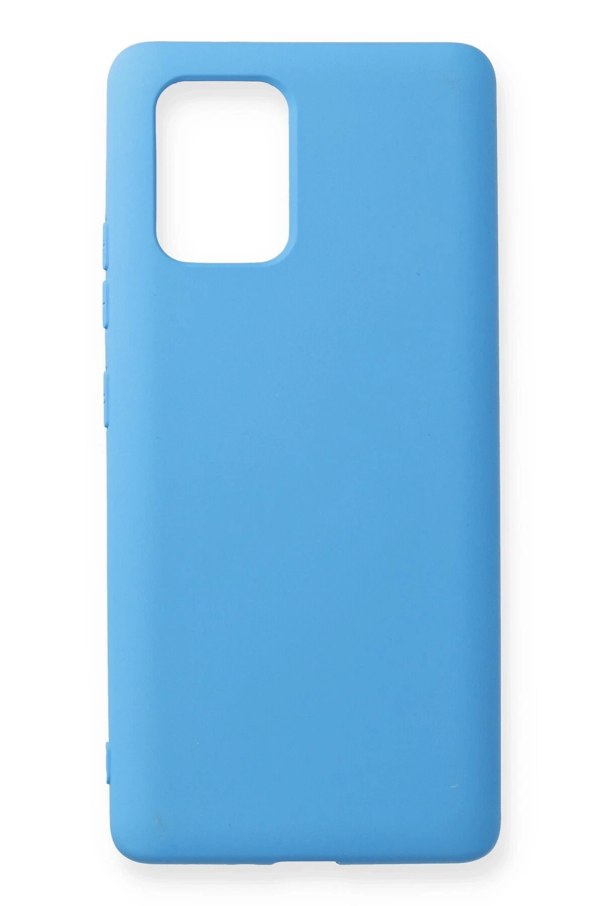 Newface Samsung Galaxy A91 / S10 Lite Kılıf Nano içi Kadife Silikon - Mavi