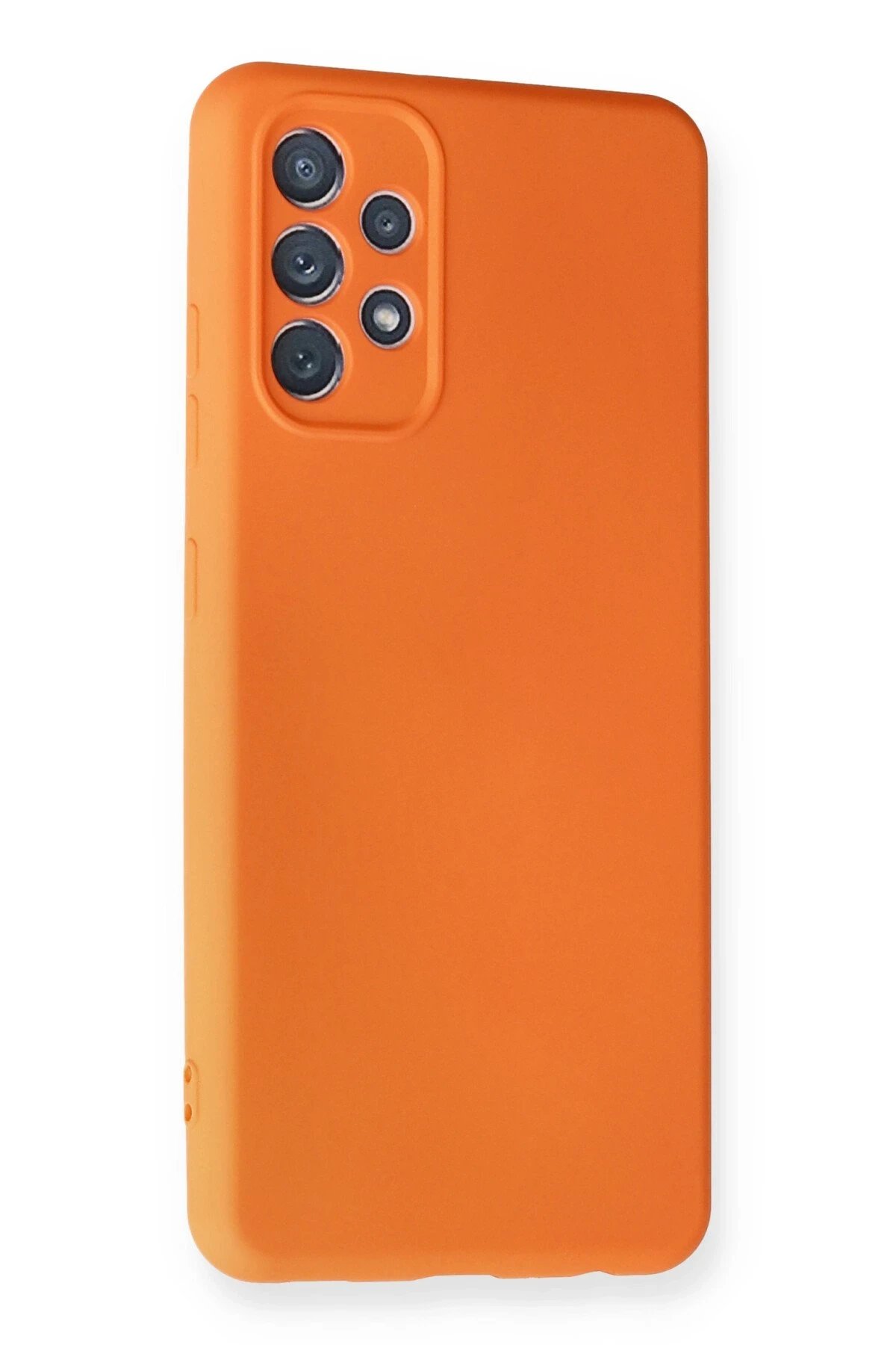 Newface Samsung Galaxy A32 Kılıf Nano içi Kadife Silikon - Turuncu