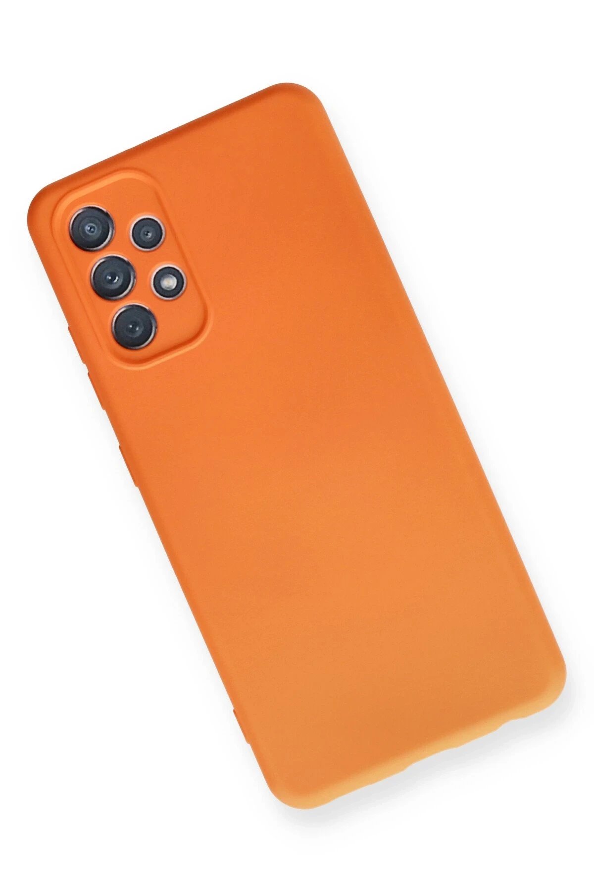 Newface Samsung Galaxy A32 Kılıf Nano içi Kadife Silikon - Turuncu