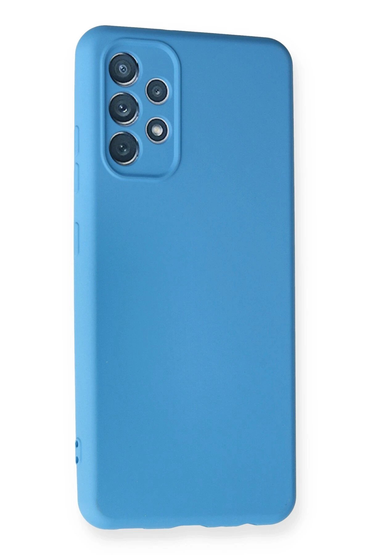 Newface Samsung Galaxy A32 Kılıf Nano içi Kadife Silikon - Mavi