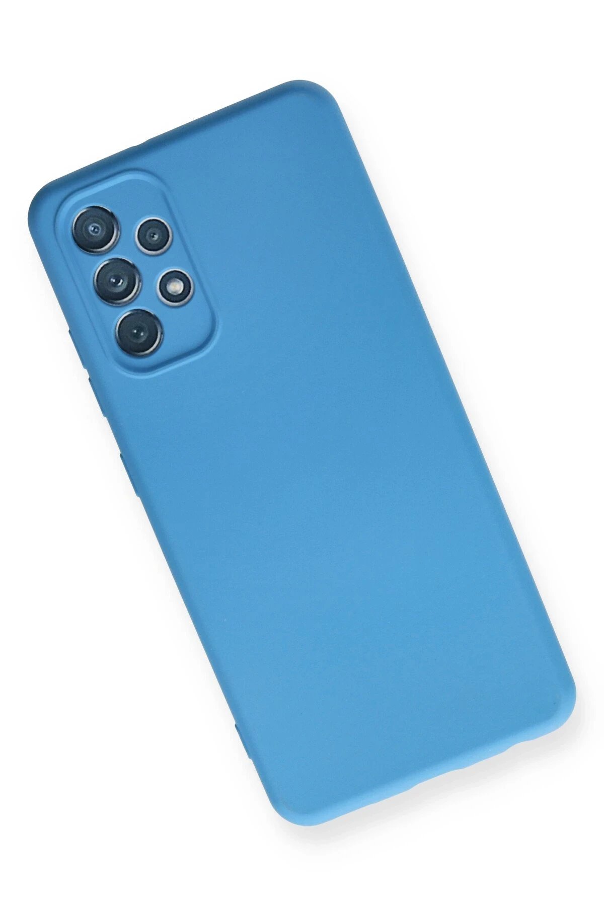 Newface Samsung Galaxy A32 Kılıf Nano içi Kadife Silikon - Mavi