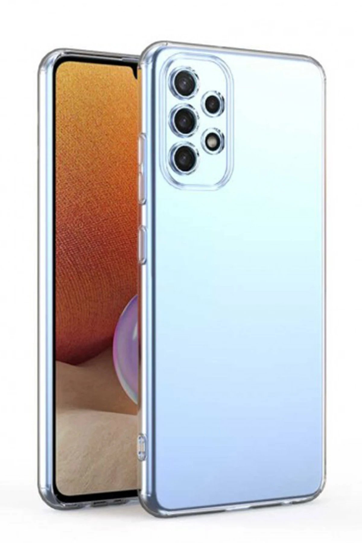 Newface Samsung Galaxy A32 Kılıf Lüx Şeffaf Silikon