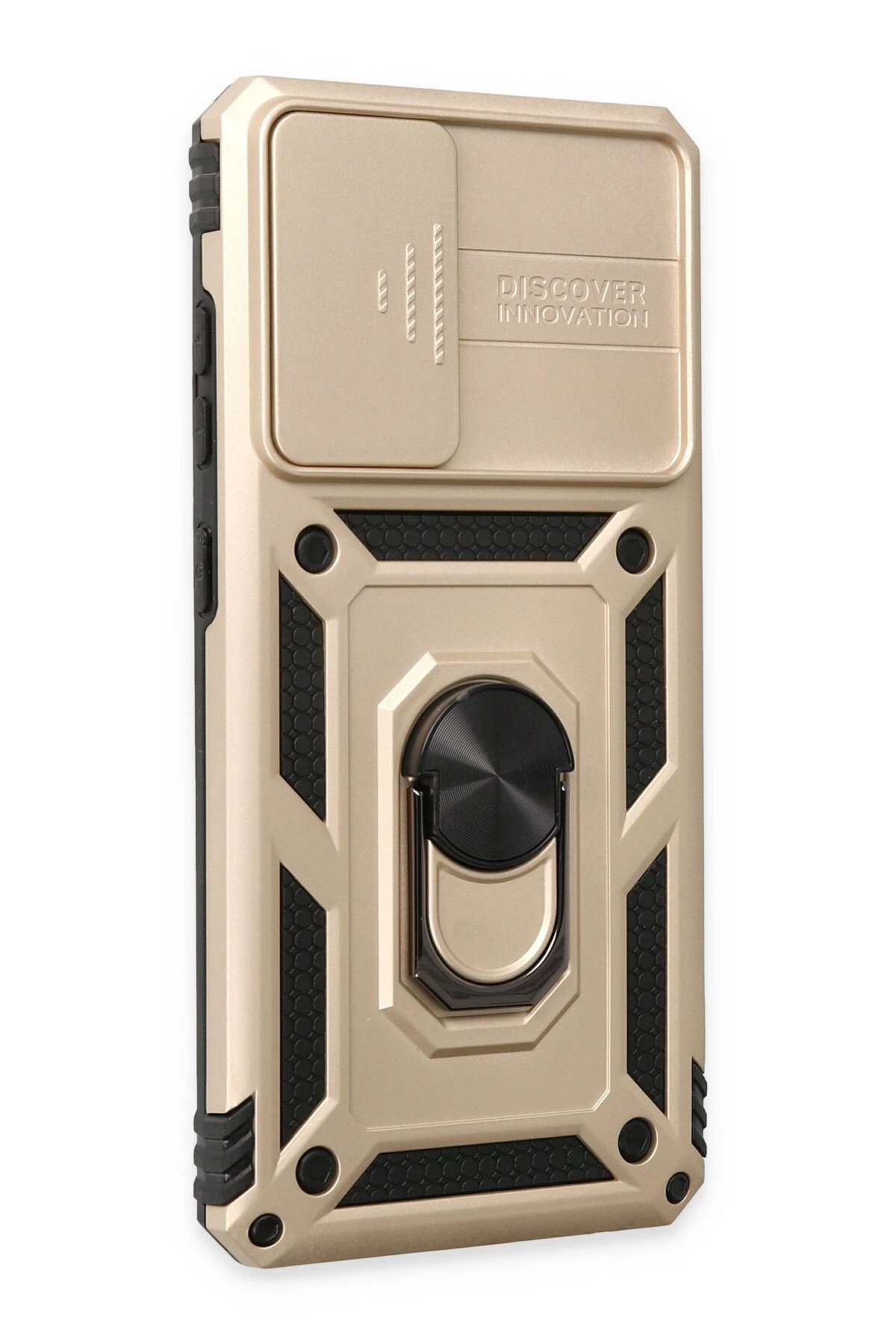 Newface Samsung Galaxy A52 Kılıf Pars Lens Yüzüklü Silikon - Gold