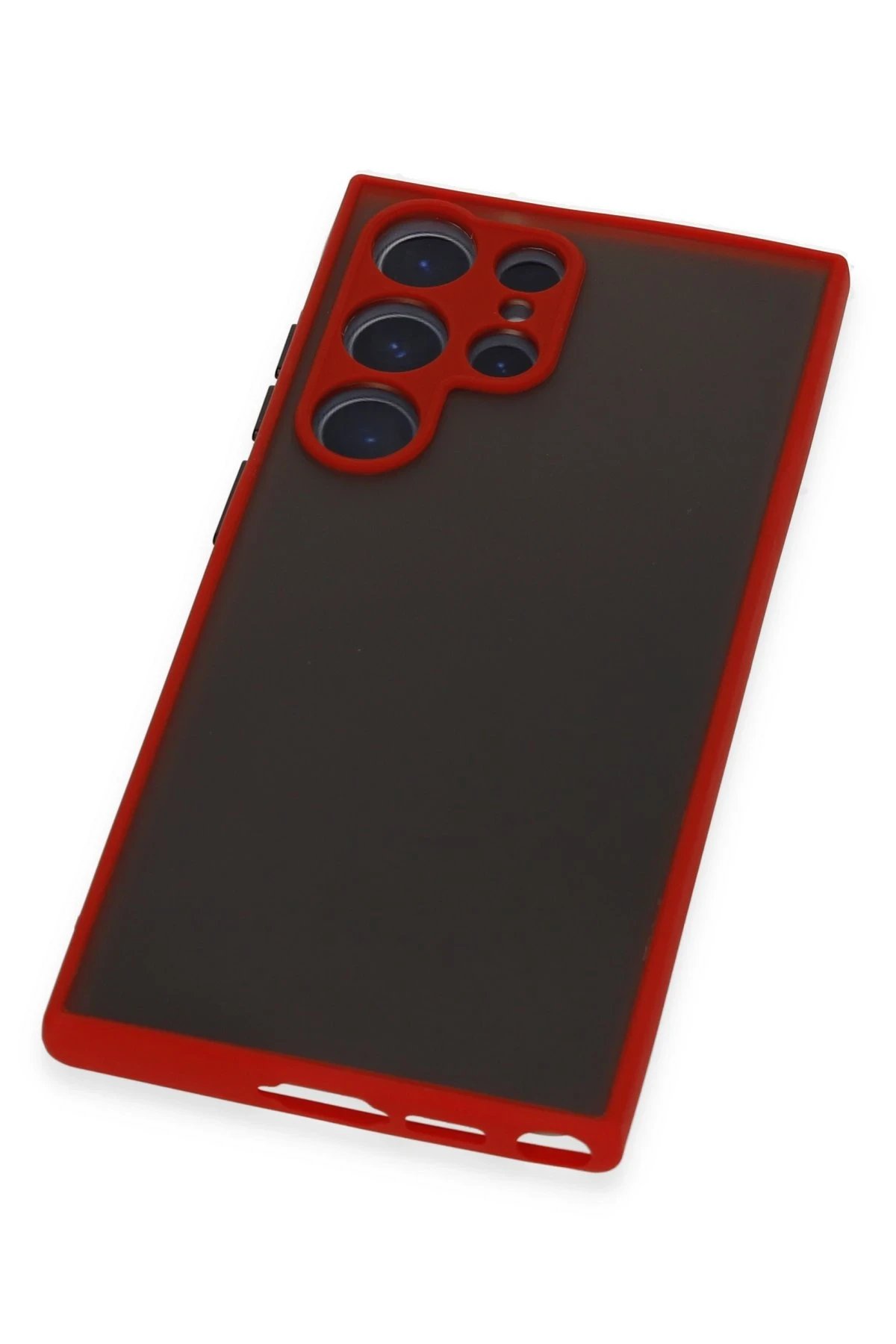 Newface Samsung Galaxy S22 Ultra Kılıf Montreal Silikon Kapak - Kırmızı