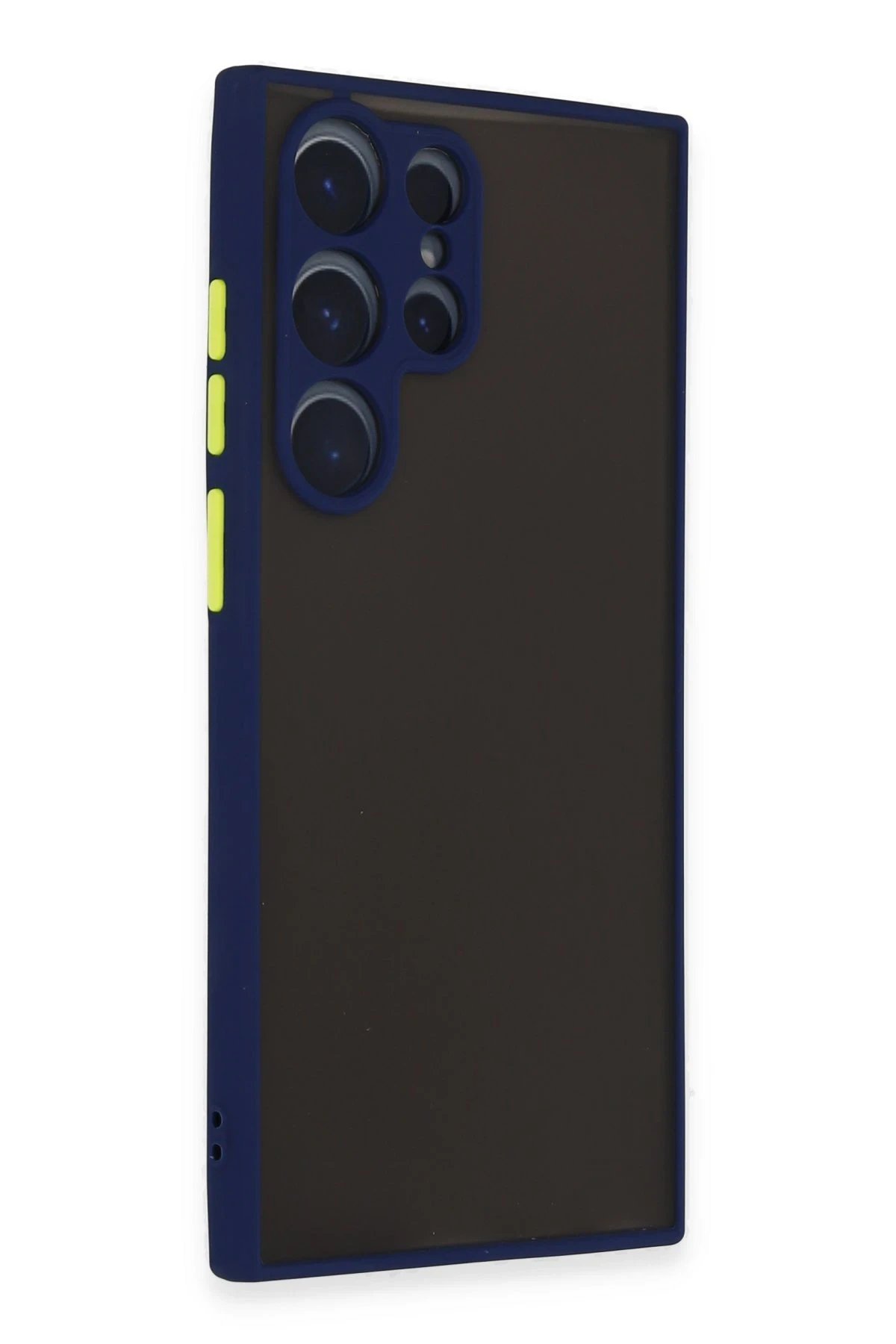 Newface Samsung Galaxy S22 Ultra Kılıf Montreal Silikon Kapak - Lacivert