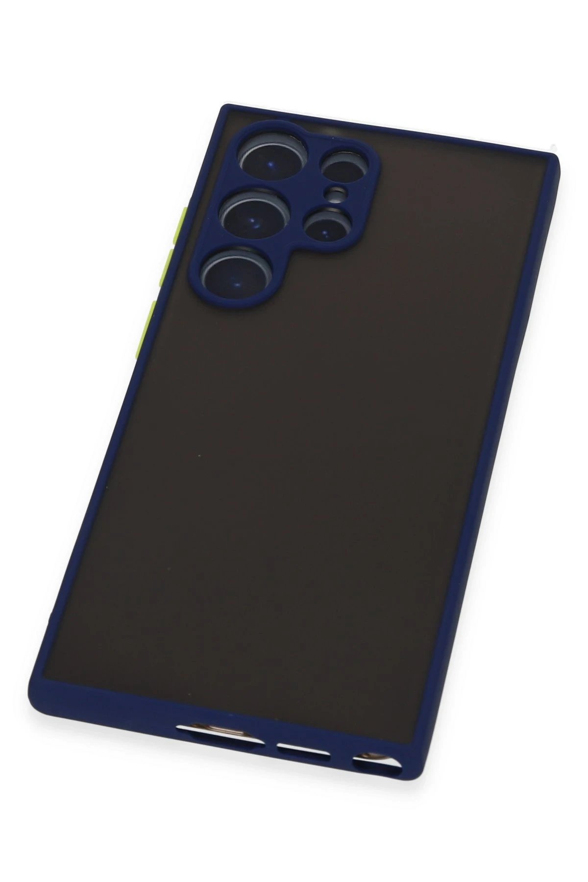 Newface Samsung Galaxy S22 Ultra Kılıf Montreal Silikon Kapak - Lacivert