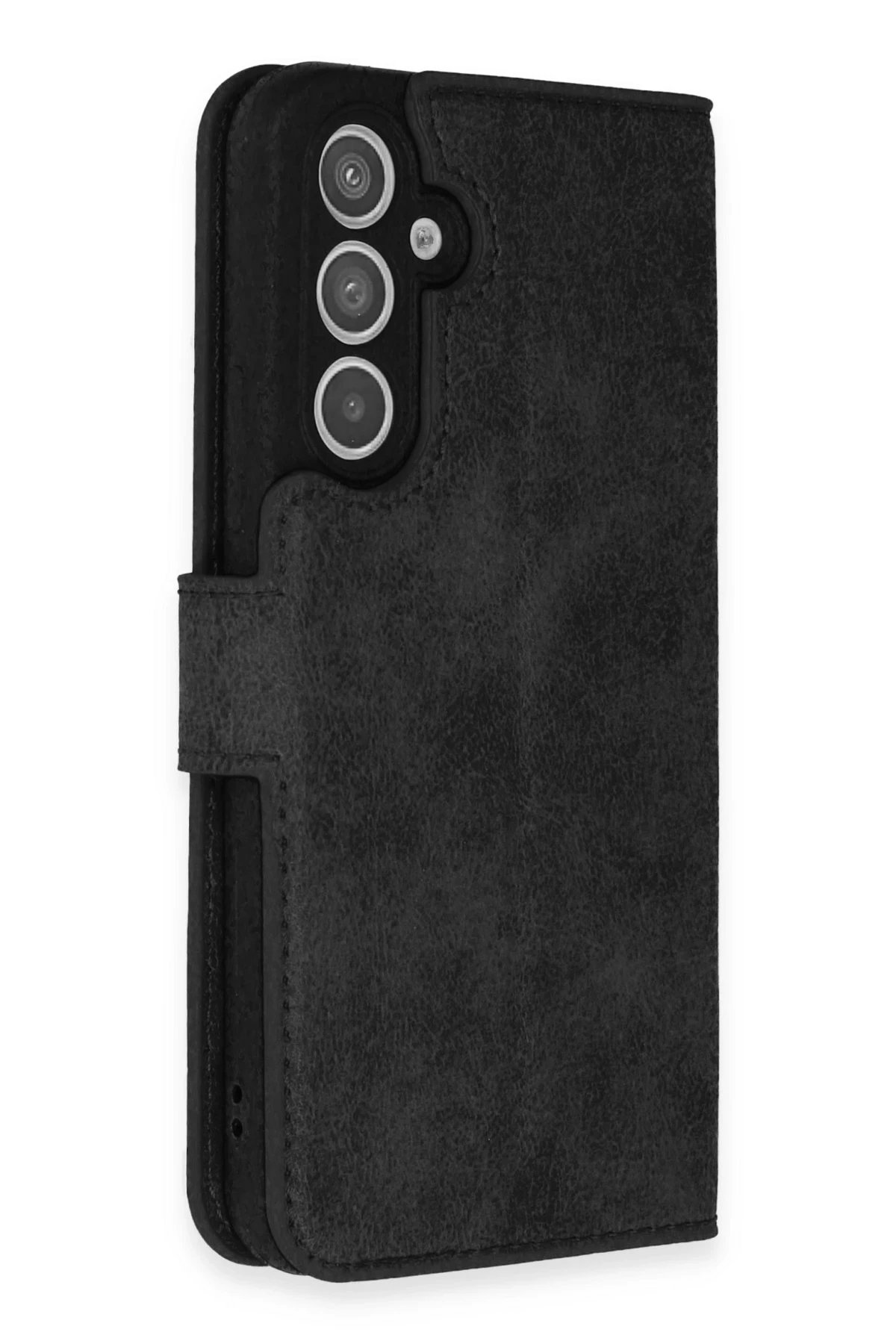 Newface Samsung Galaxy A34 5G Kılıf Trend S Plus Kapaklı Kılıf - Siyah