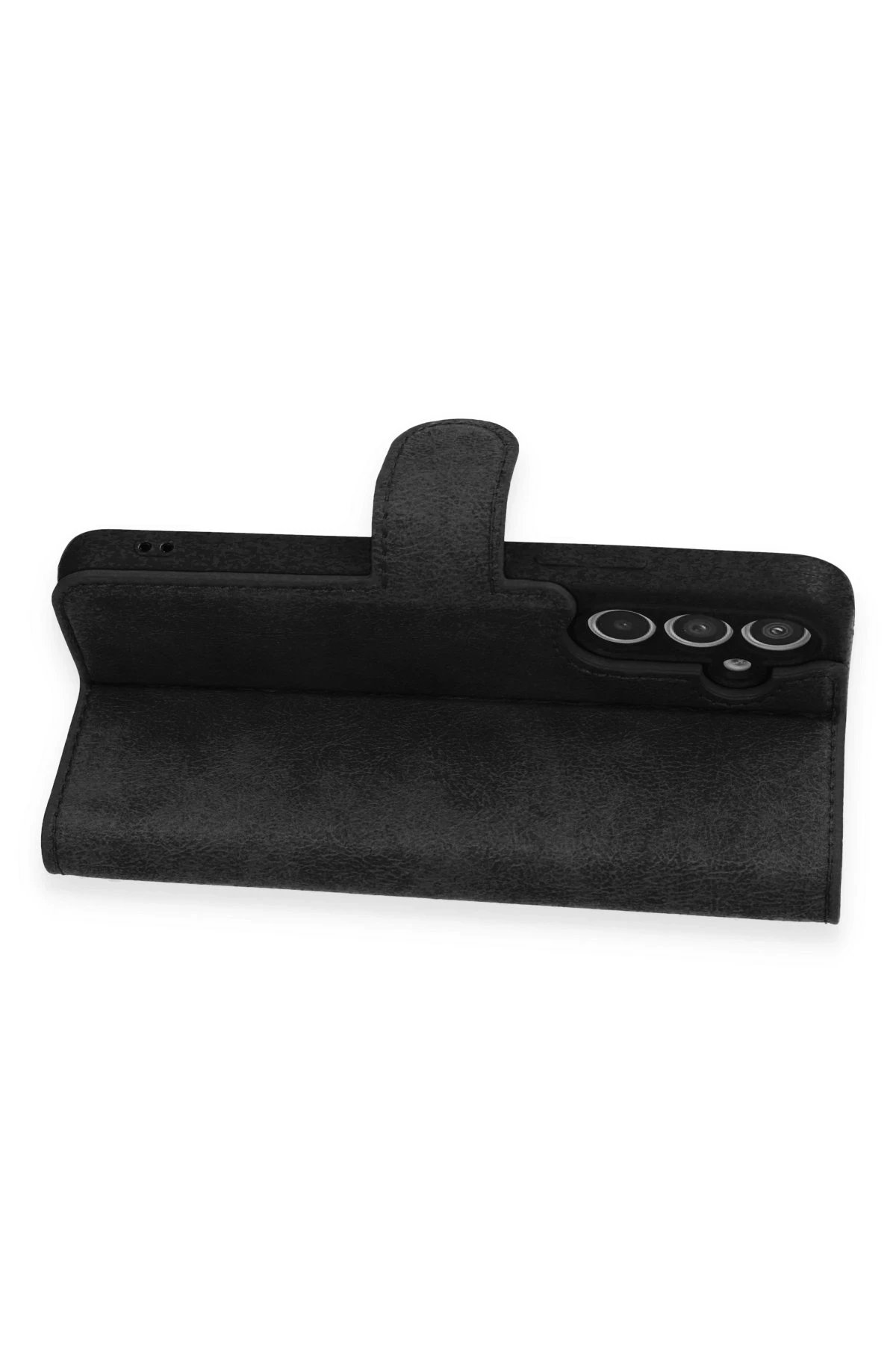 Newface Samsung Galaxy A34 5G Kılıf Trend S Plus Kapaklı Kılıf - Siyah