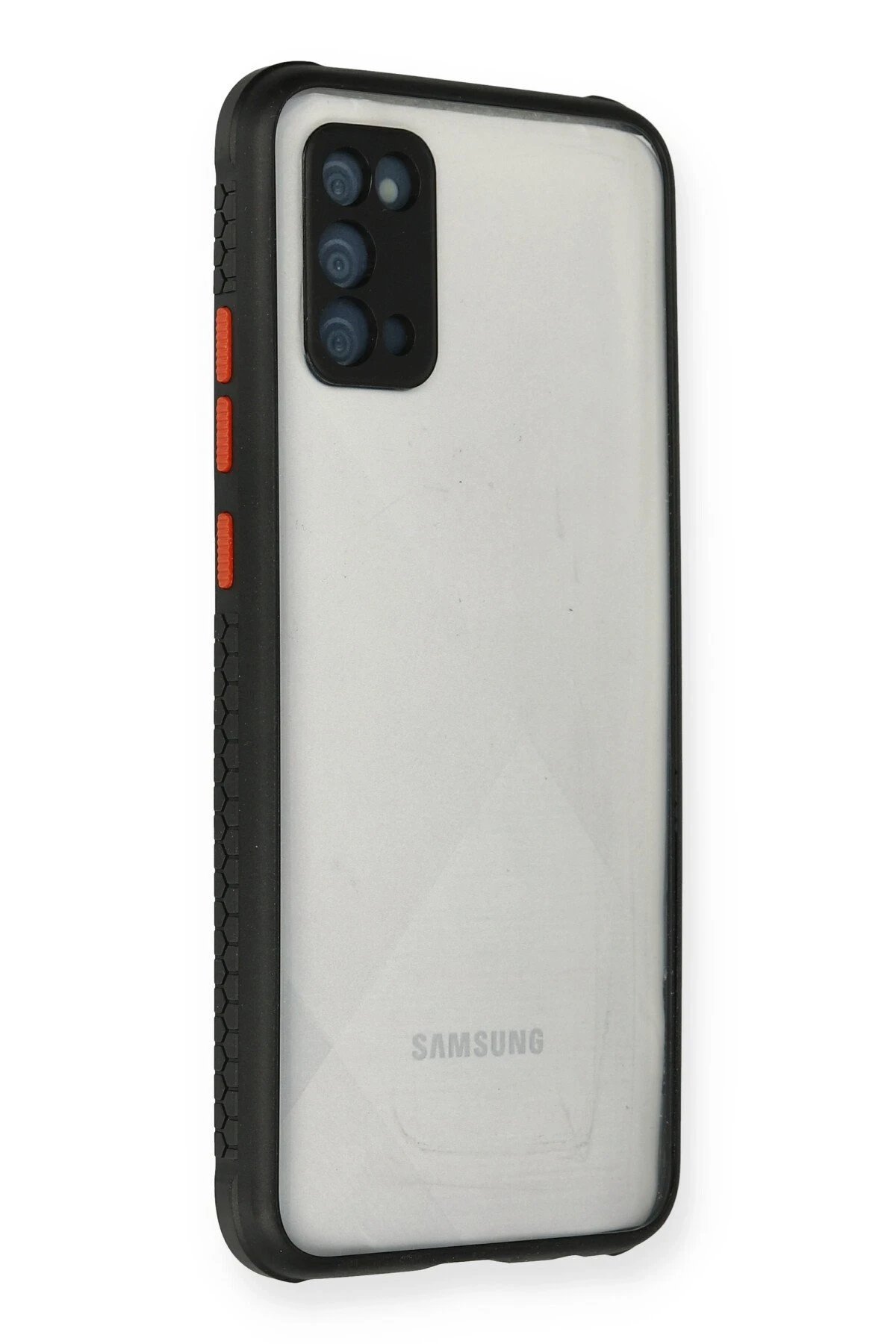 Newface Samsung Galaxy A02S Kılıf Miami Şeffaf Silikon - Siyah