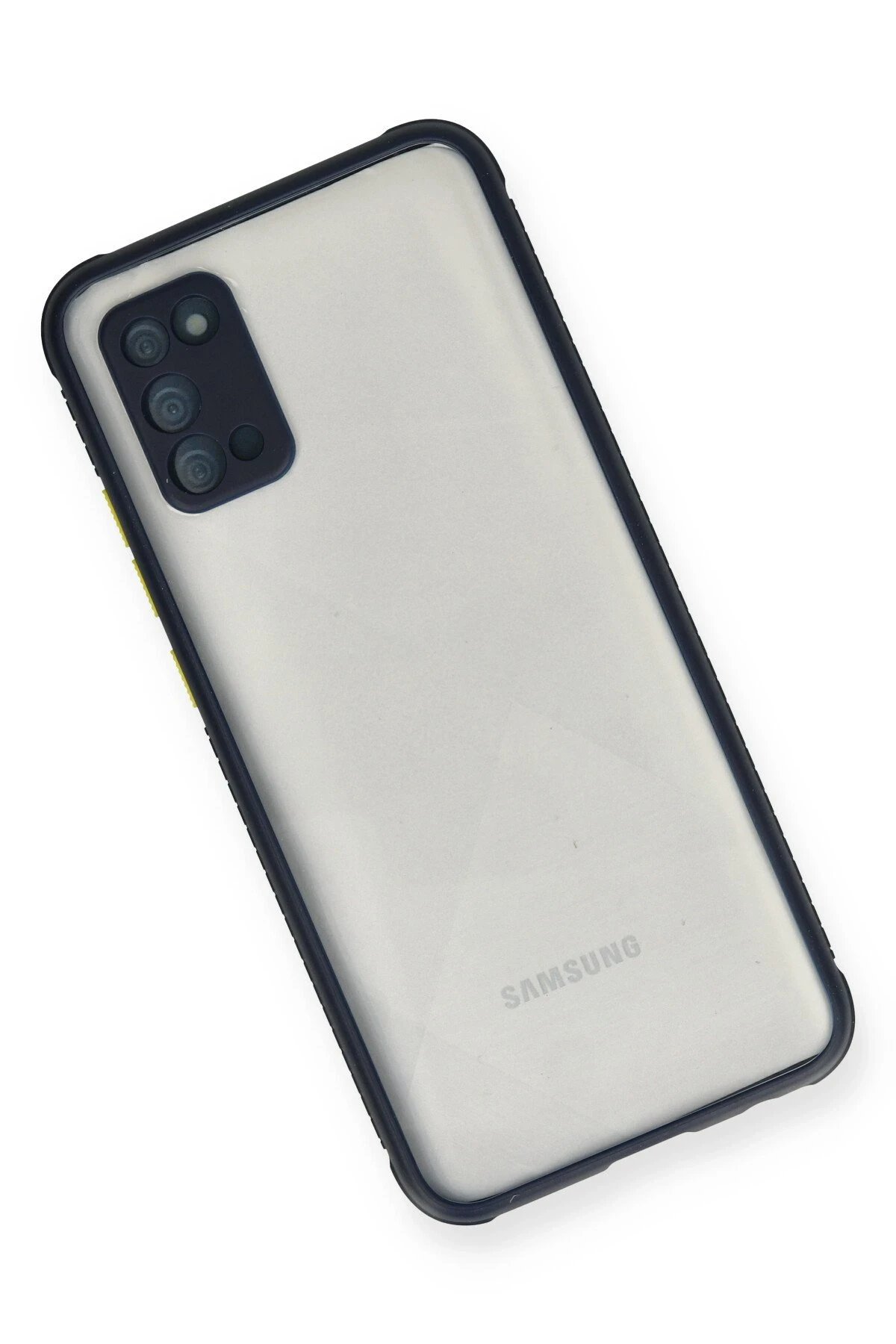 Newface Samsung Galaxy A02S Kılıf Miami Şeffaf Silikon - Lacivert