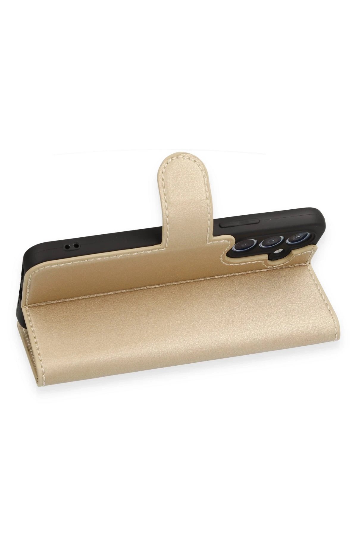 Newface Samsung Galaxy A54 5G Kılıf Trend S Plus Kapaklı Kılıf - Gold