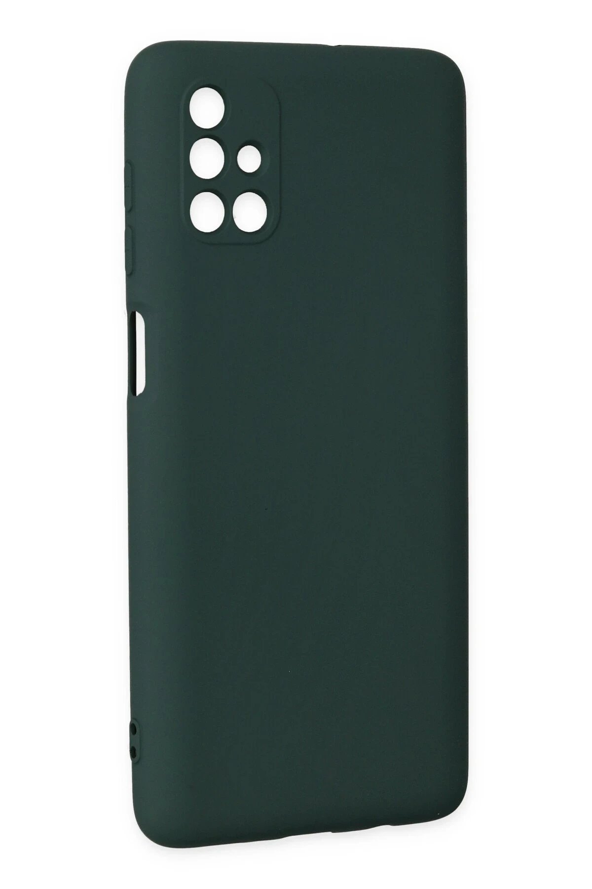 Newface Samsung Galaxy M51 Kılıf Nano içi Kadife Silikon - Koyu Yeşil