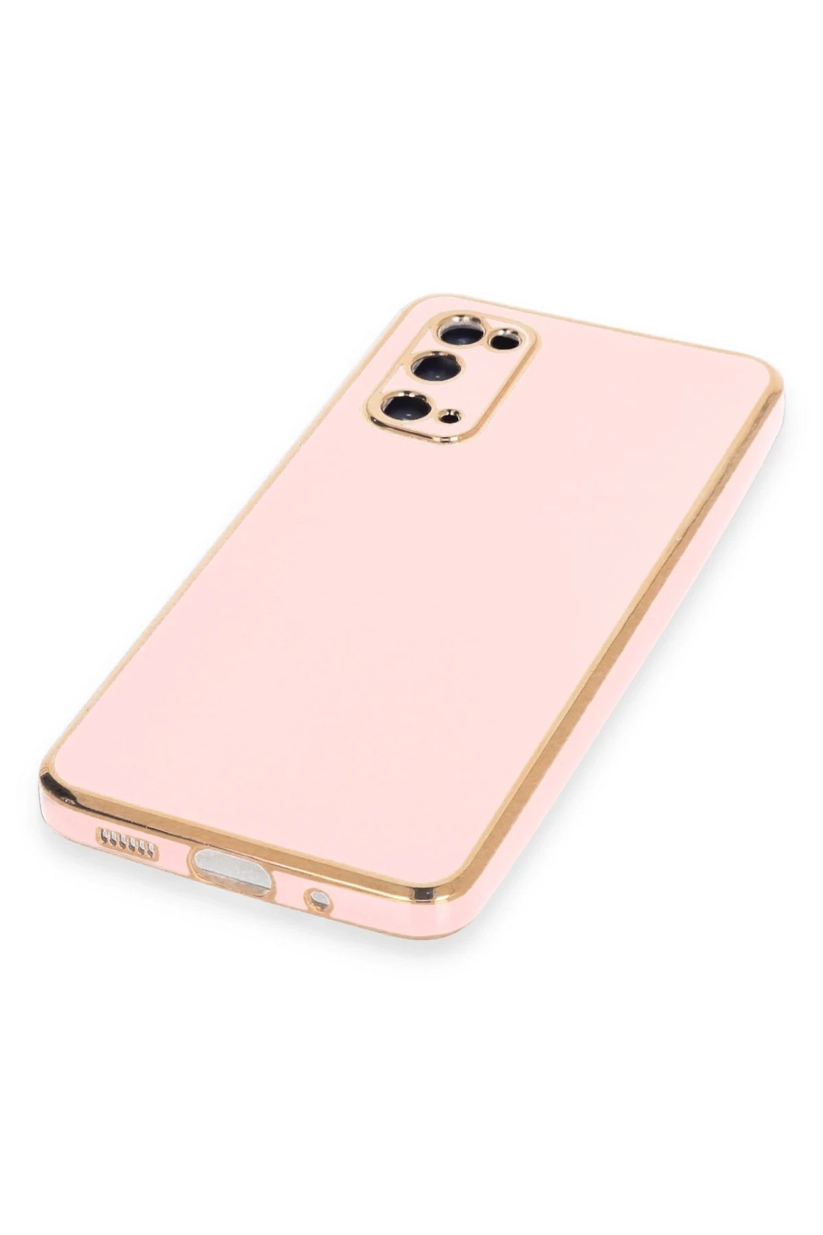 Newface Samsung Galaxy S20 Kılıf Volet Silikon - Pembe