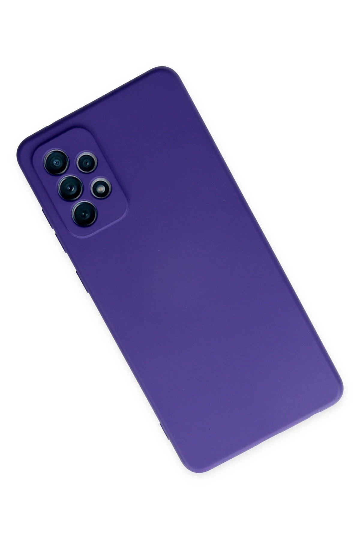 Newface Samsung Galaxy A72 Kılıf Nano içi Kadife Silikon - Mor