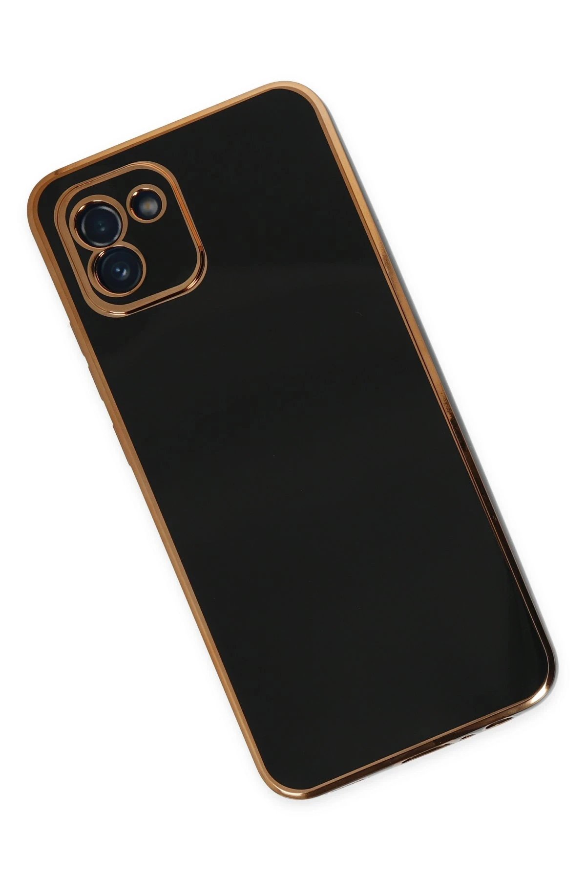 Newface Samsung Galaxy A03 Kılıf Volet Silikon - Siyah