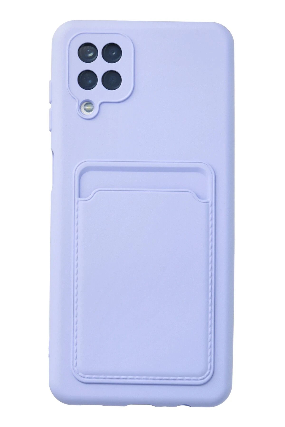 Newface Samsung Galaxy A12 Kılıf Kelvin Kartvizitli Silikon - Lila