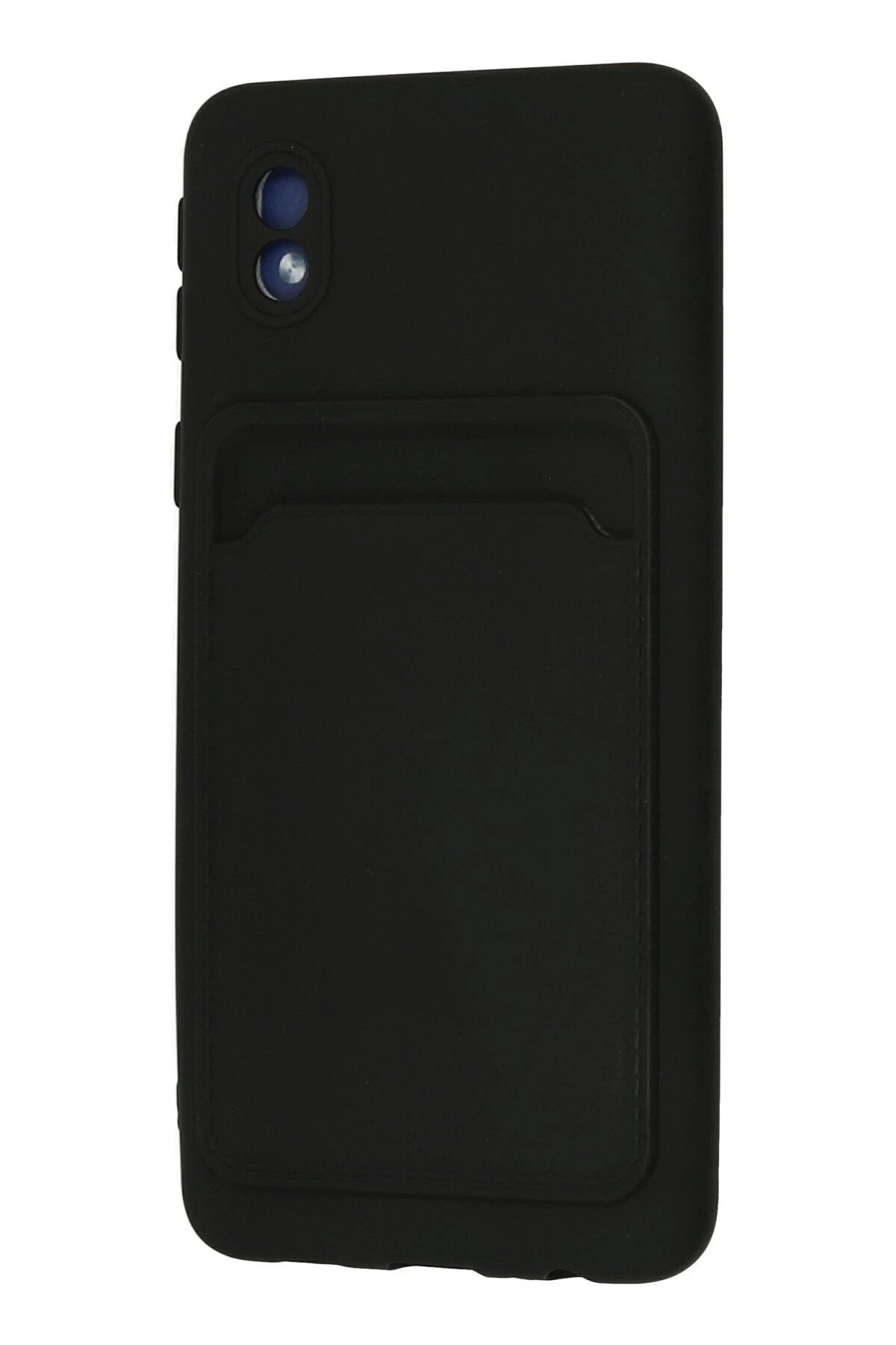 Newface Samsung Galaxy A01 Core Kılıf Kelvin Kartvizitli Silikon - Siyah