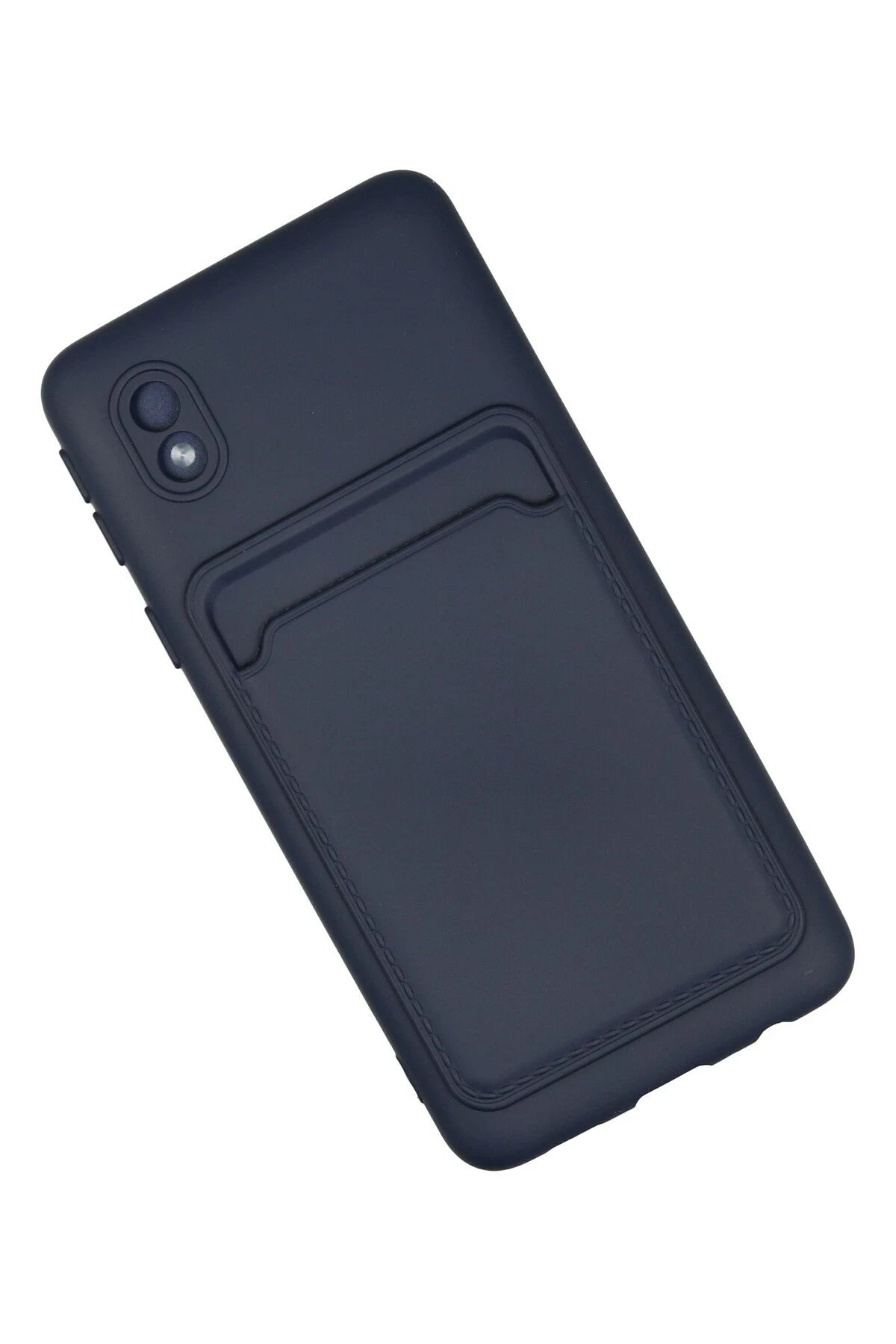 Newface Samsung Galaxy A01 Core Kılıf Kelvin Kartvizitli Silikon - Lacivert