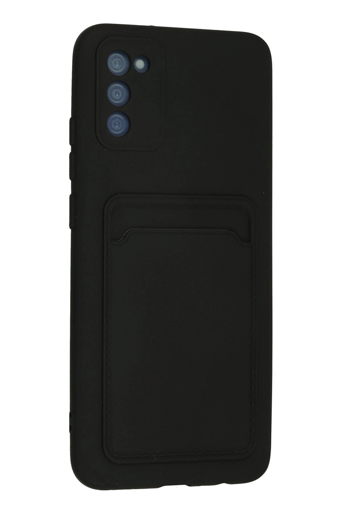 Newface Samsung Galaxy A02S Kılıf Kelvin Kartvizitli Silikon - Siyah