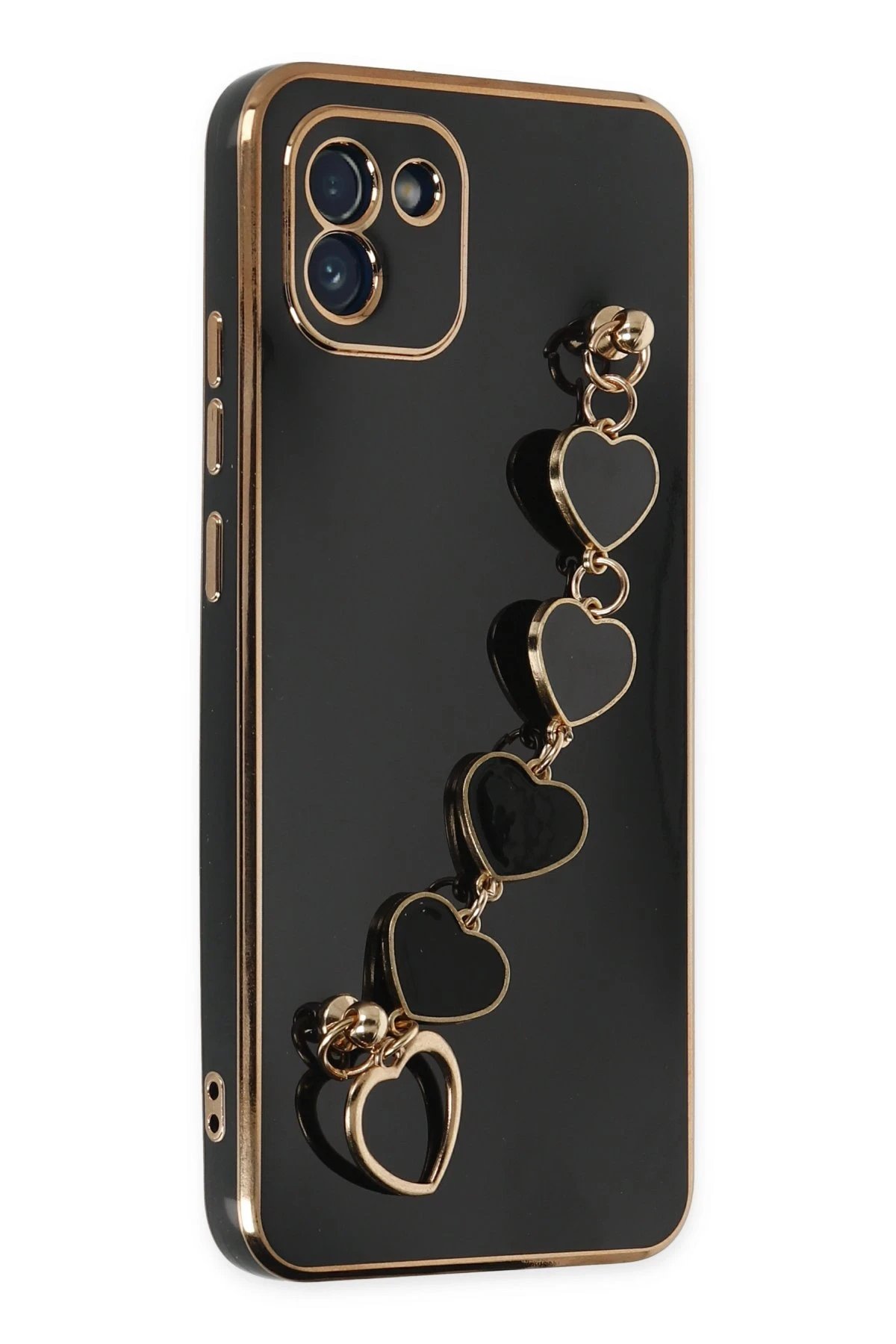 Newface Samsung Galaxy A03 Kılıf Esila Silikon - Siyah