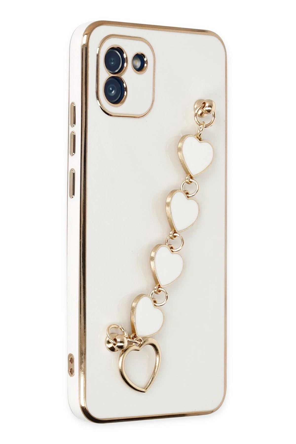 Newface Samsung Galaxy A03 Kılıf Esila Silikon - Beyaz