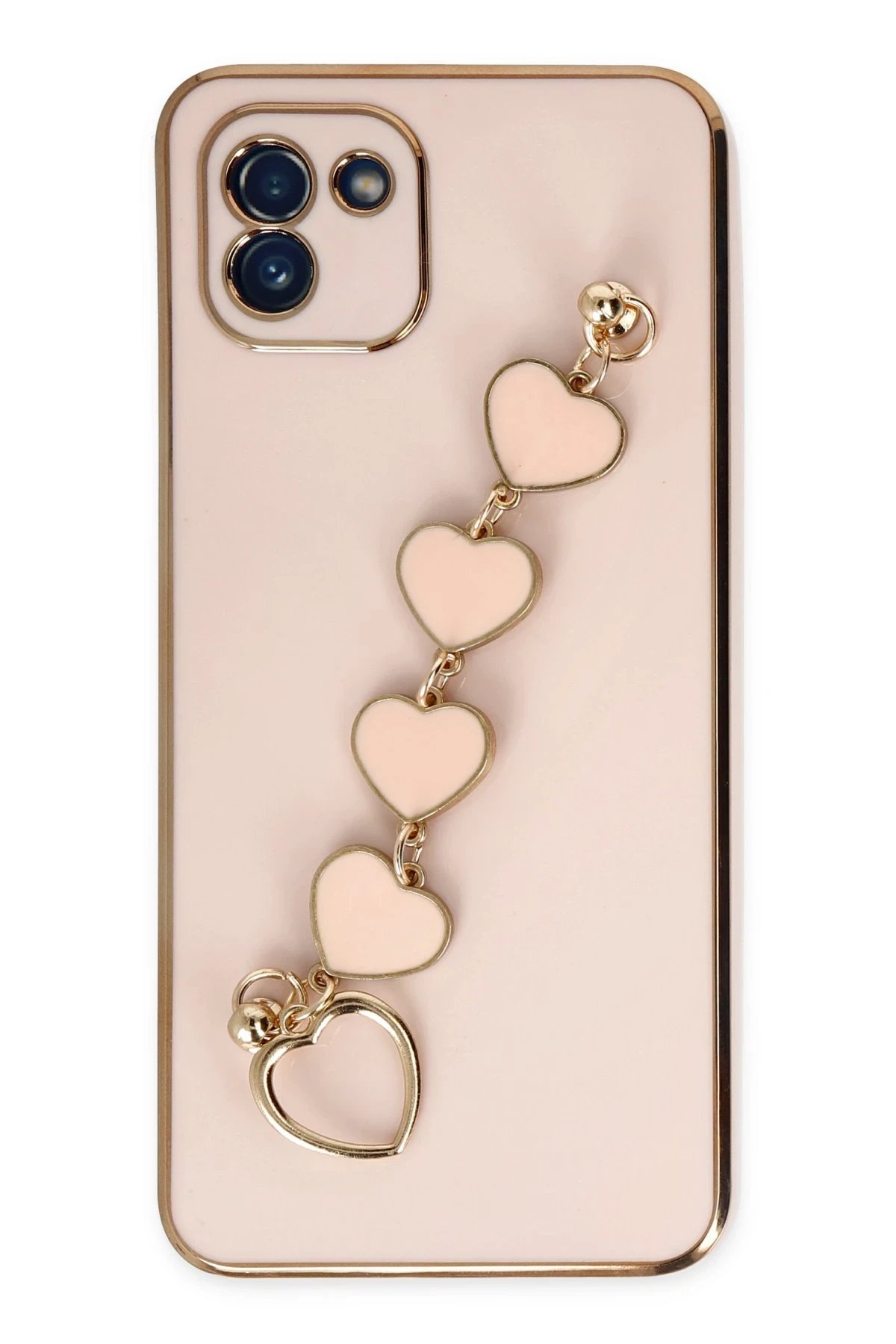 Newface Samsung Galaxy A03 Kılıf Esila Silikon - Pudra