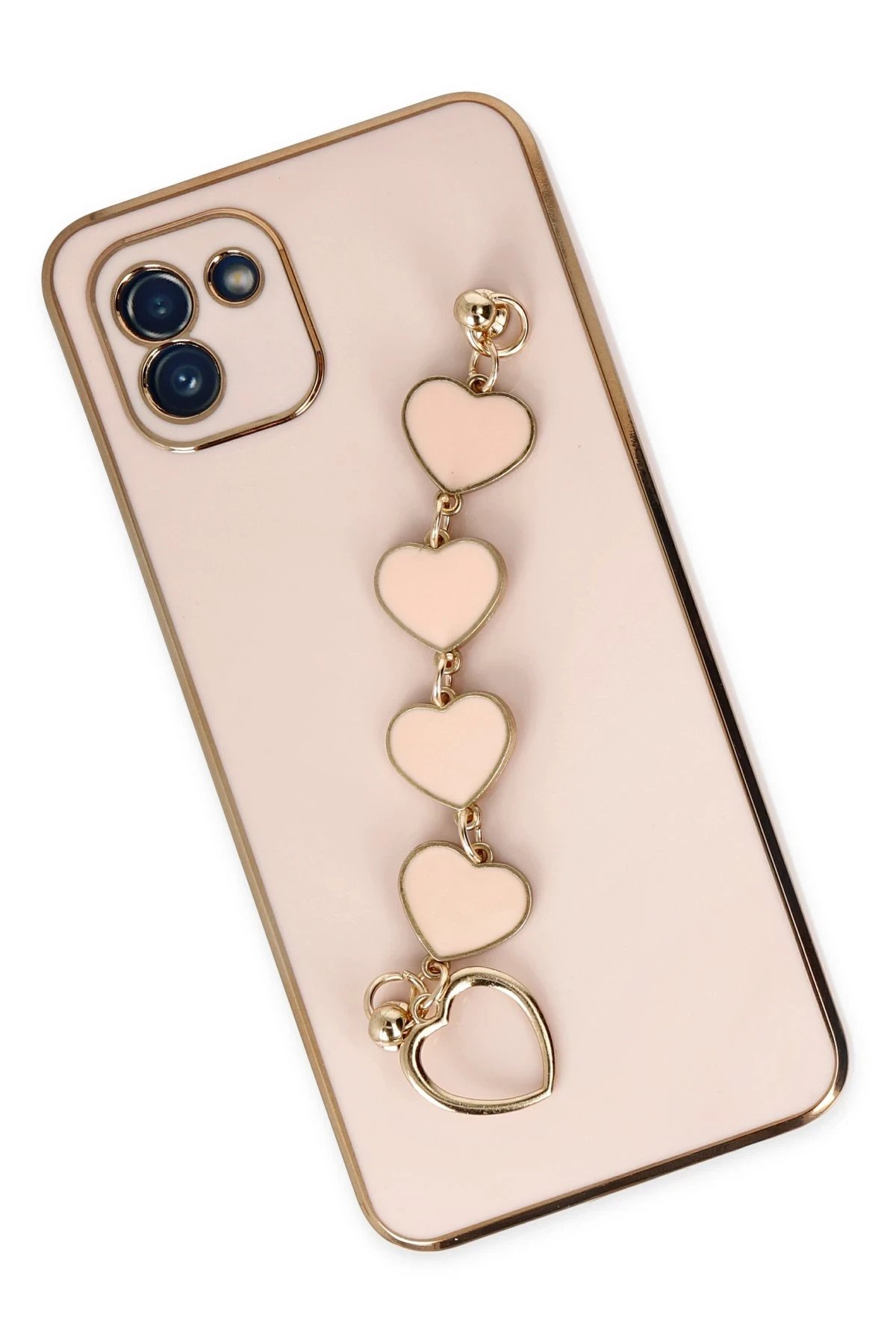 Newface Samsung Galaxy A03 Kılıf Esila Silikon - Pudra