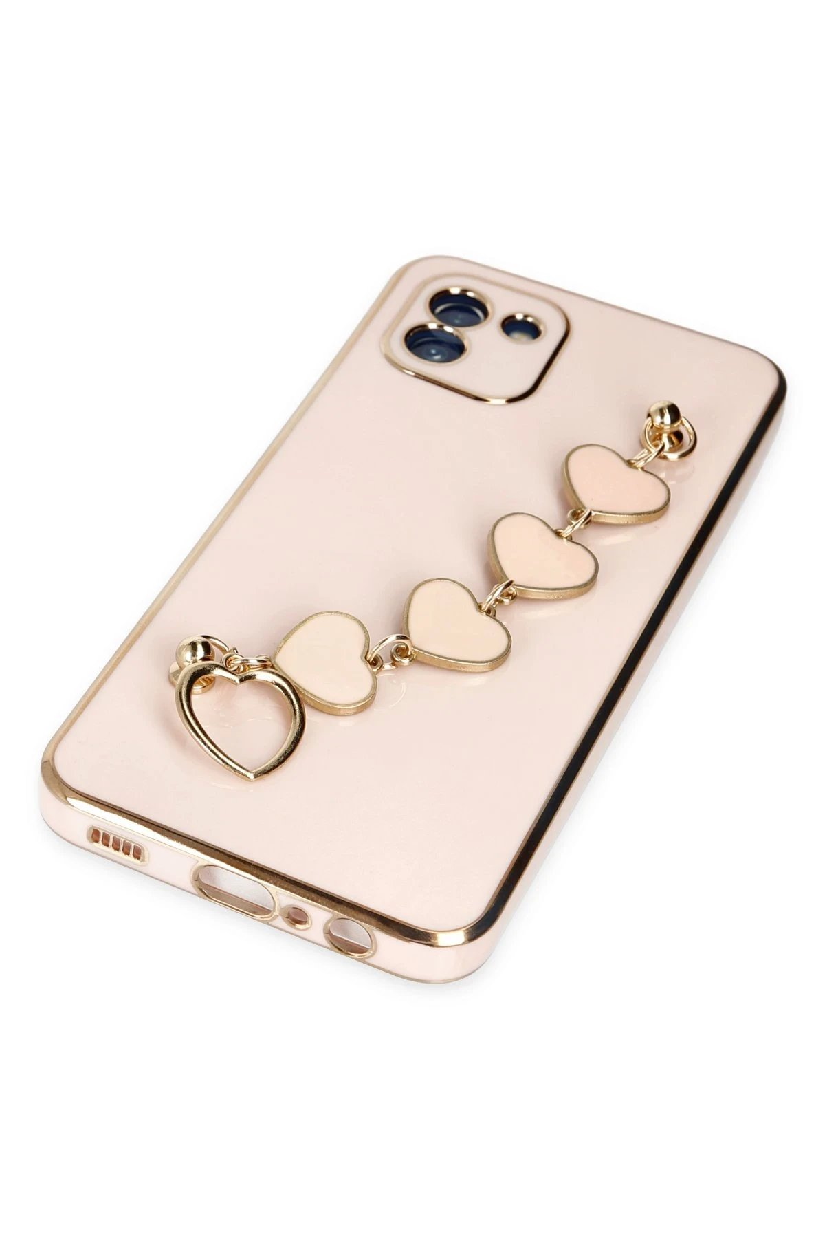 Newface Samsung Galaxy A03 Kılıf Esila Silikon - Pudra