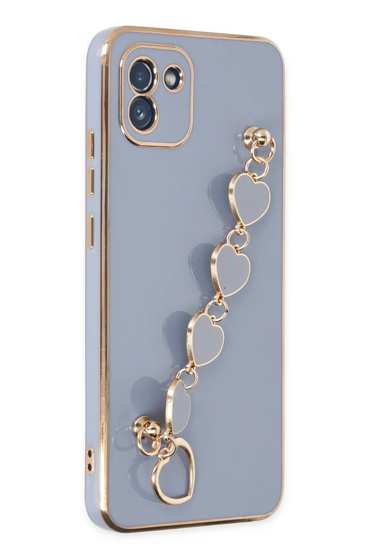 Newface Samsung Galaxy A03 Kılıf Esila Silikon - Gri