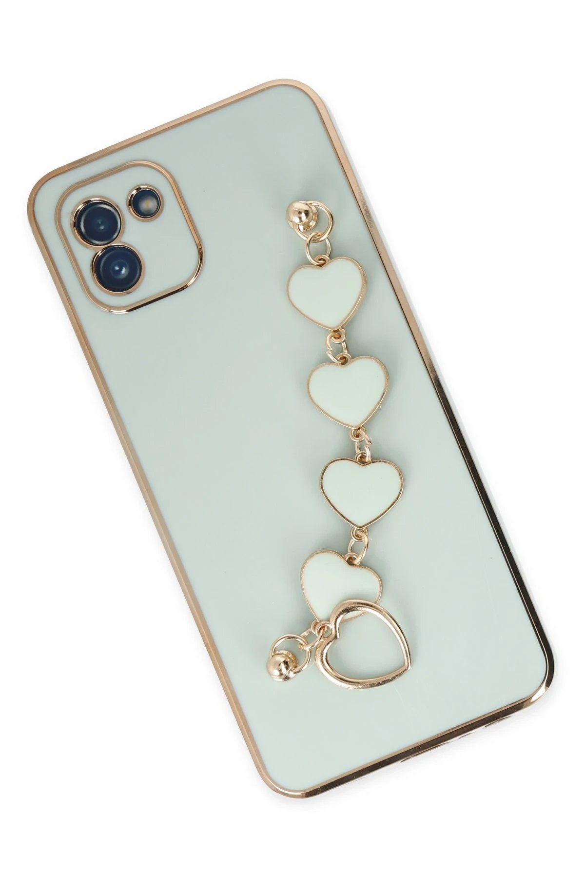 Newface Samsung Galaxy A03 Kılıf Esila Silikon - Su Yeşili