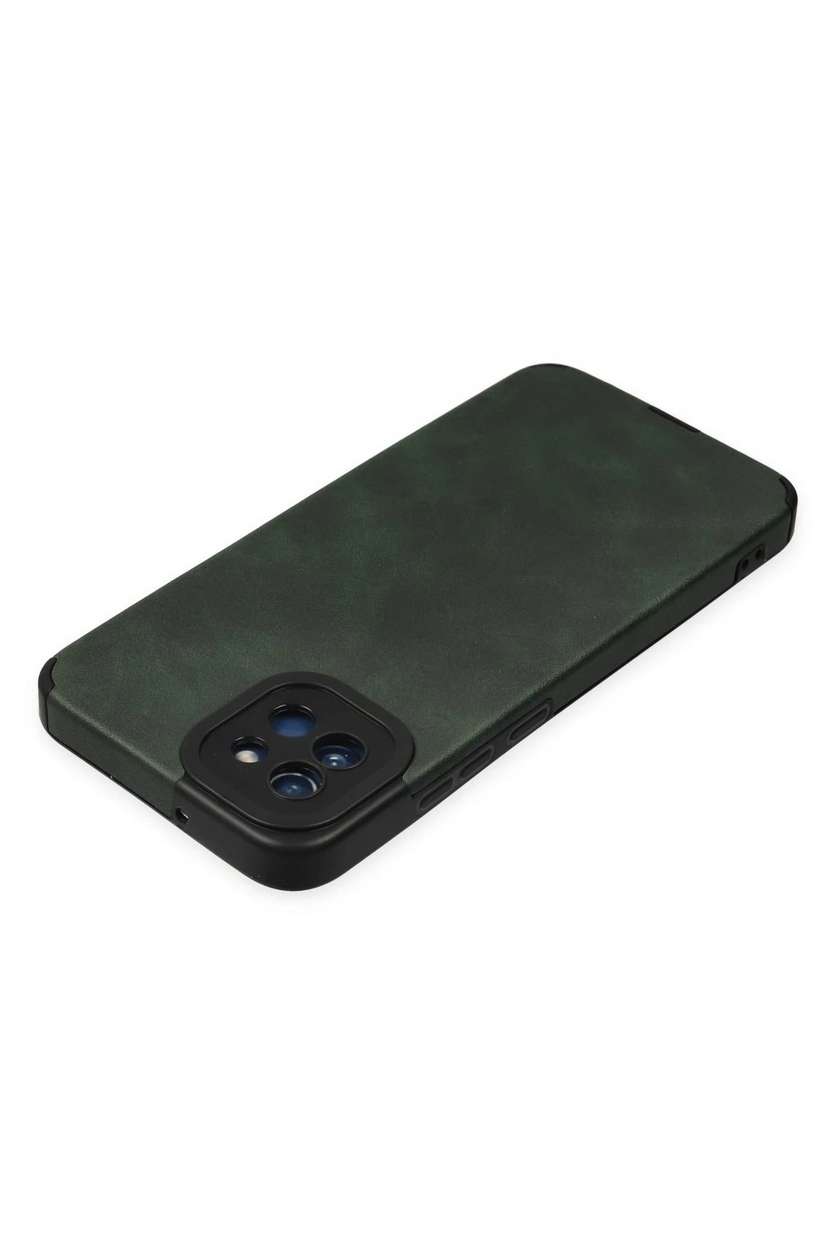 Newface Samsung Galaxy A03 Kılıf Loop Deri Silikon - Yeşil