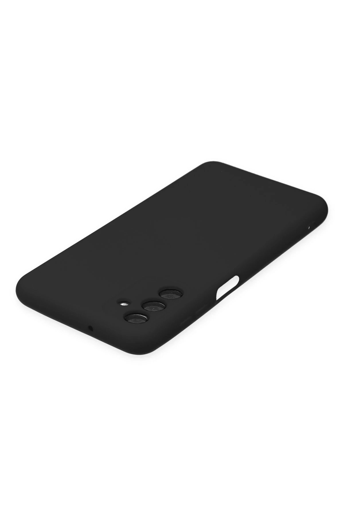 Newface Samsung Galaxy A04S Kılıf Nano içi Kadife Silikon - Siyah