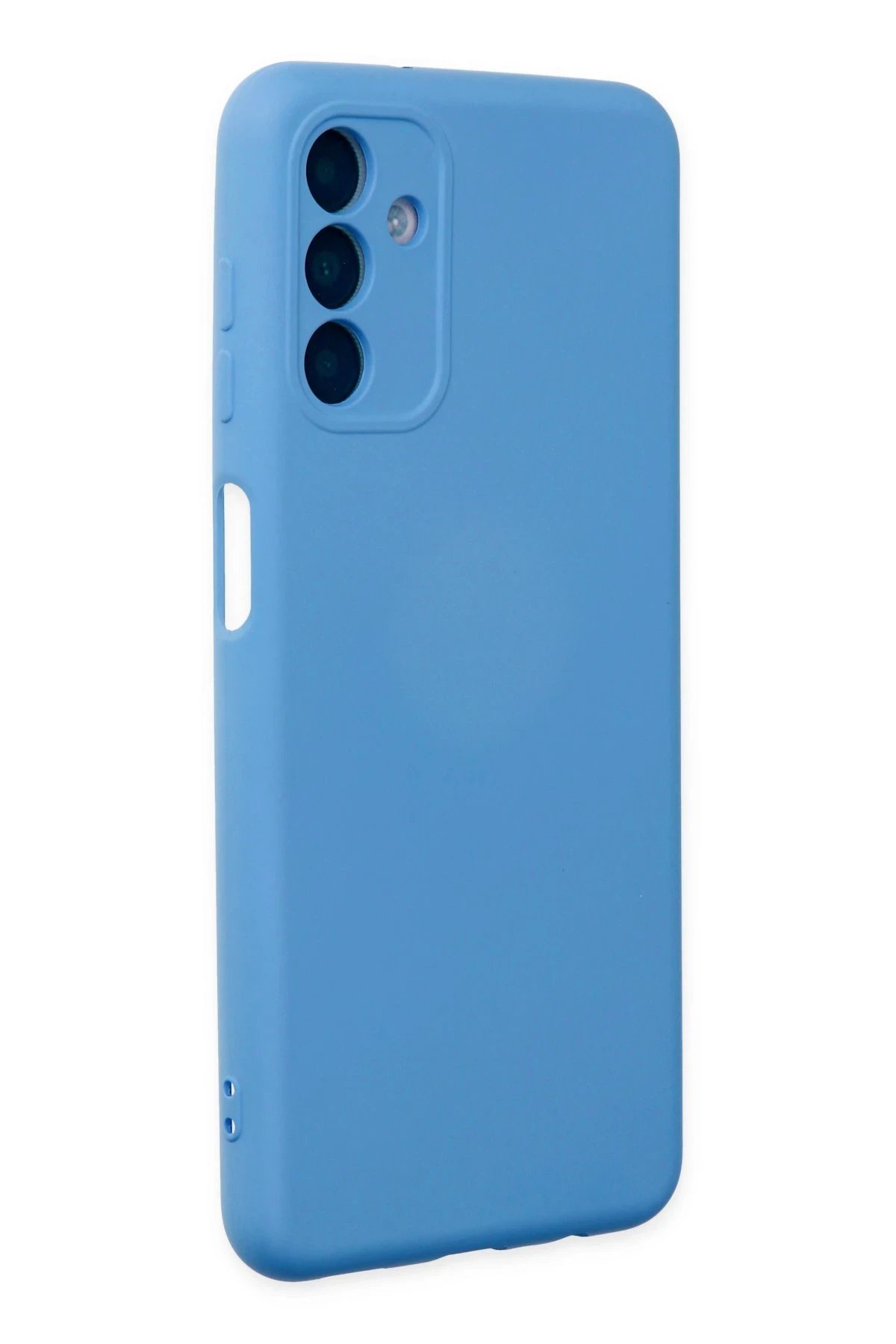 Newface Samsung Galaxy A04S Kılıf Nano içi Kadife Silikon - Mavi