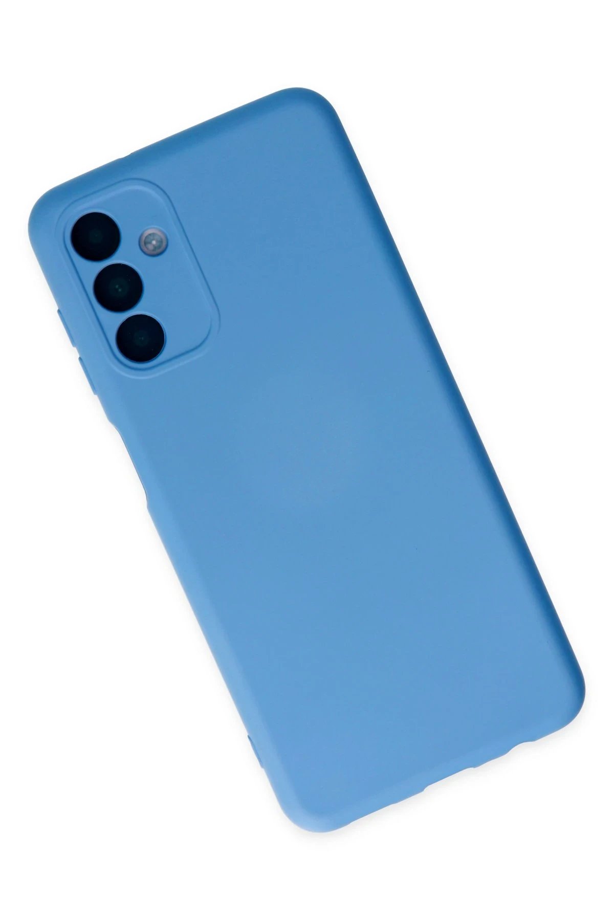 Newface Samsung Galaxy A04S Kılıf Nano içi Kadife Silikon - Mavi