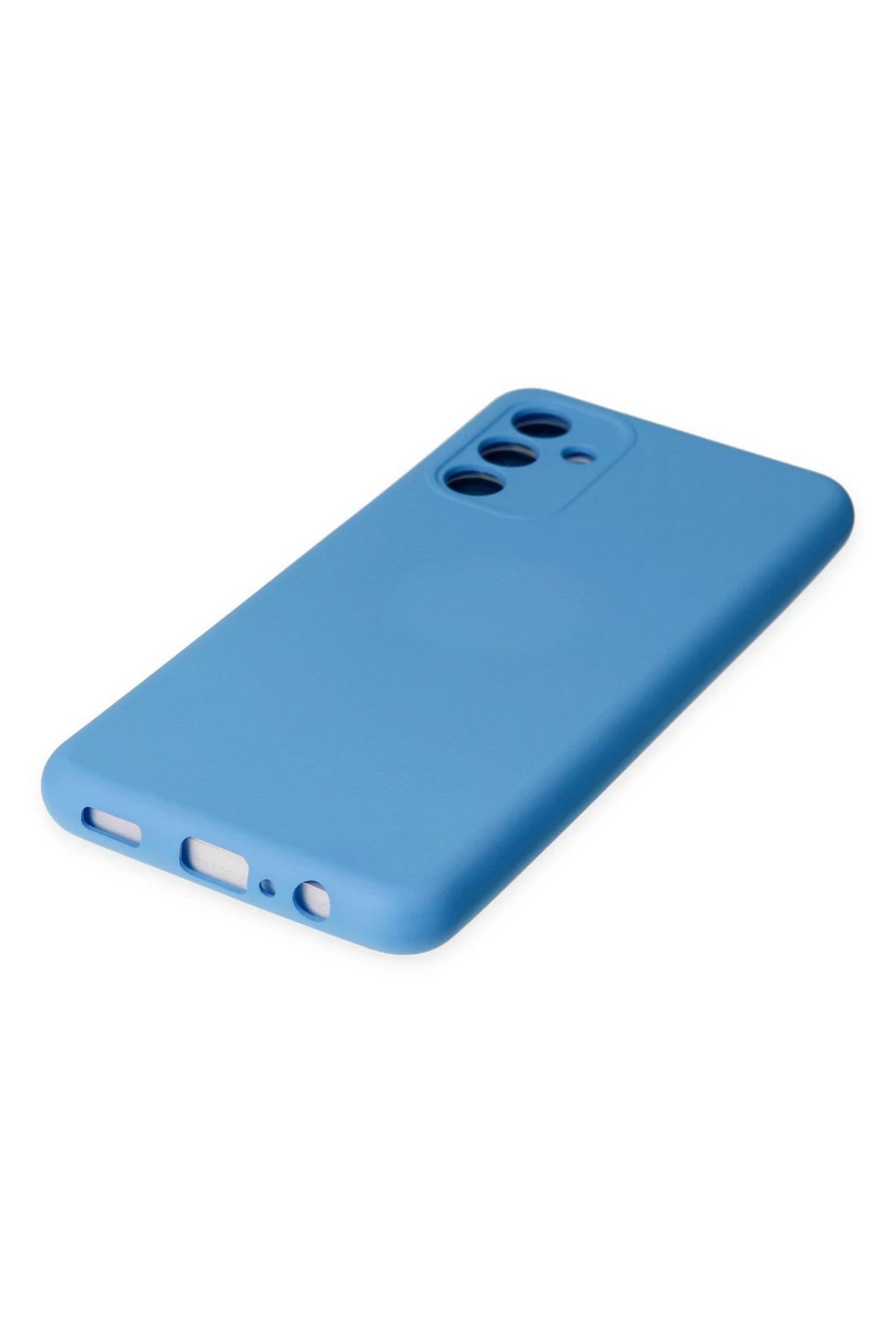 Newface Samsung Galaxy A04S Kılıf Nano içi Kadife Silikon - Mavi