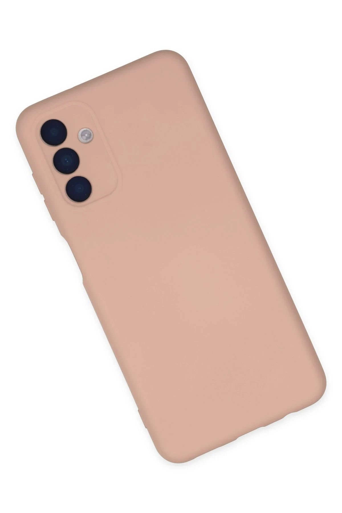 Newface Samsung Galaxy A04S Kılıf Nano içi Kadife Silikon - Pudra