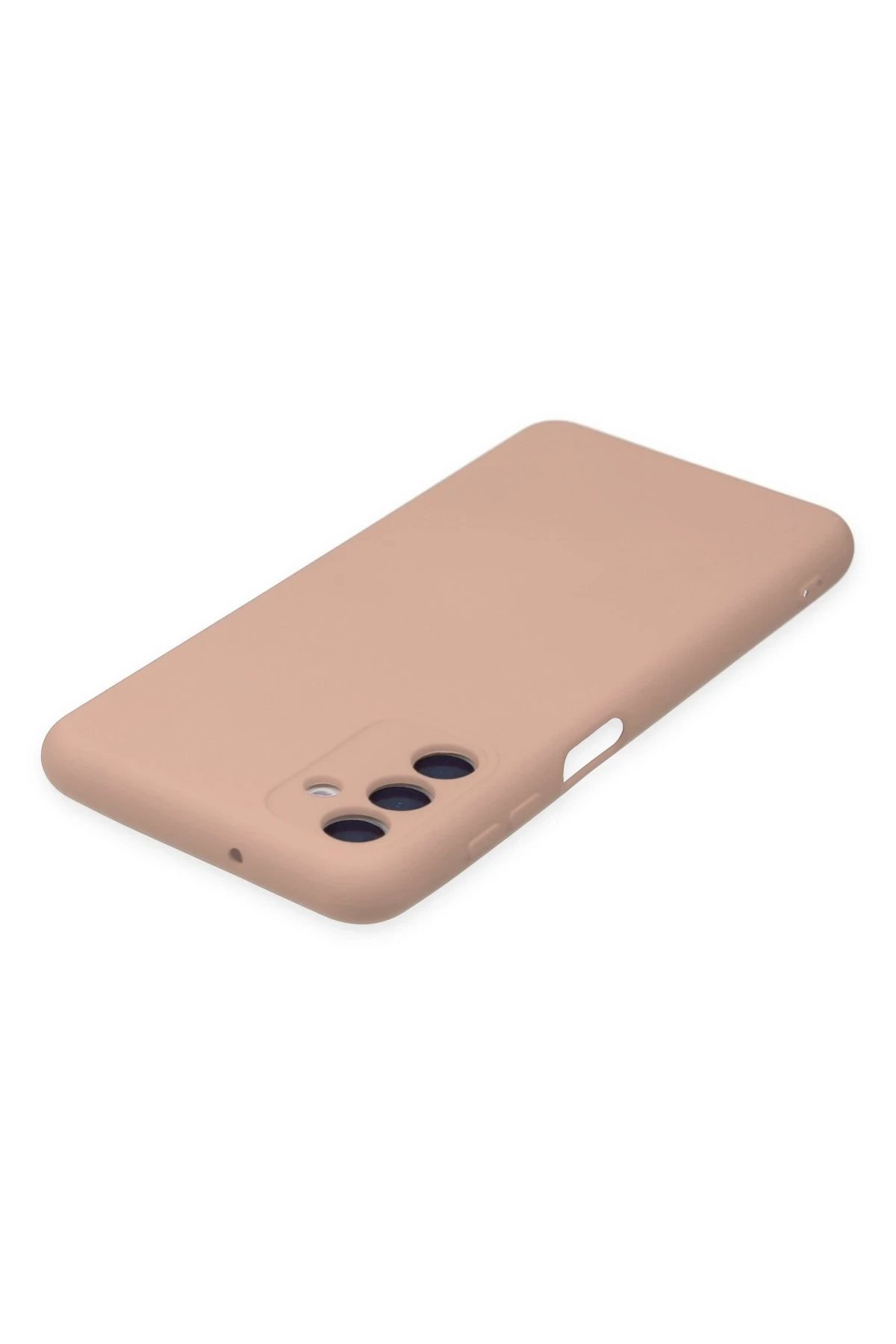 Newface Samsung Galaxy A04S Kılıf Nano içi Kadife Silikon - Pudra